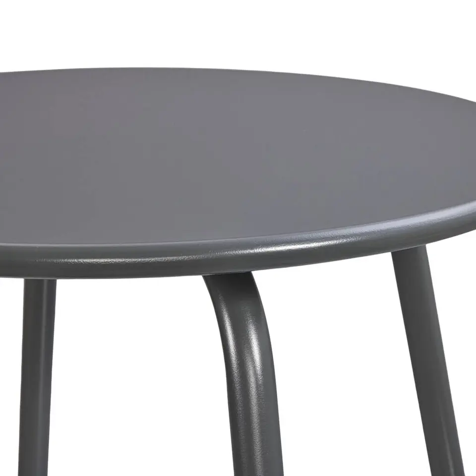 Bijzettafel Montreal - antraciet/metaal - 45x&Oslash;45 cm