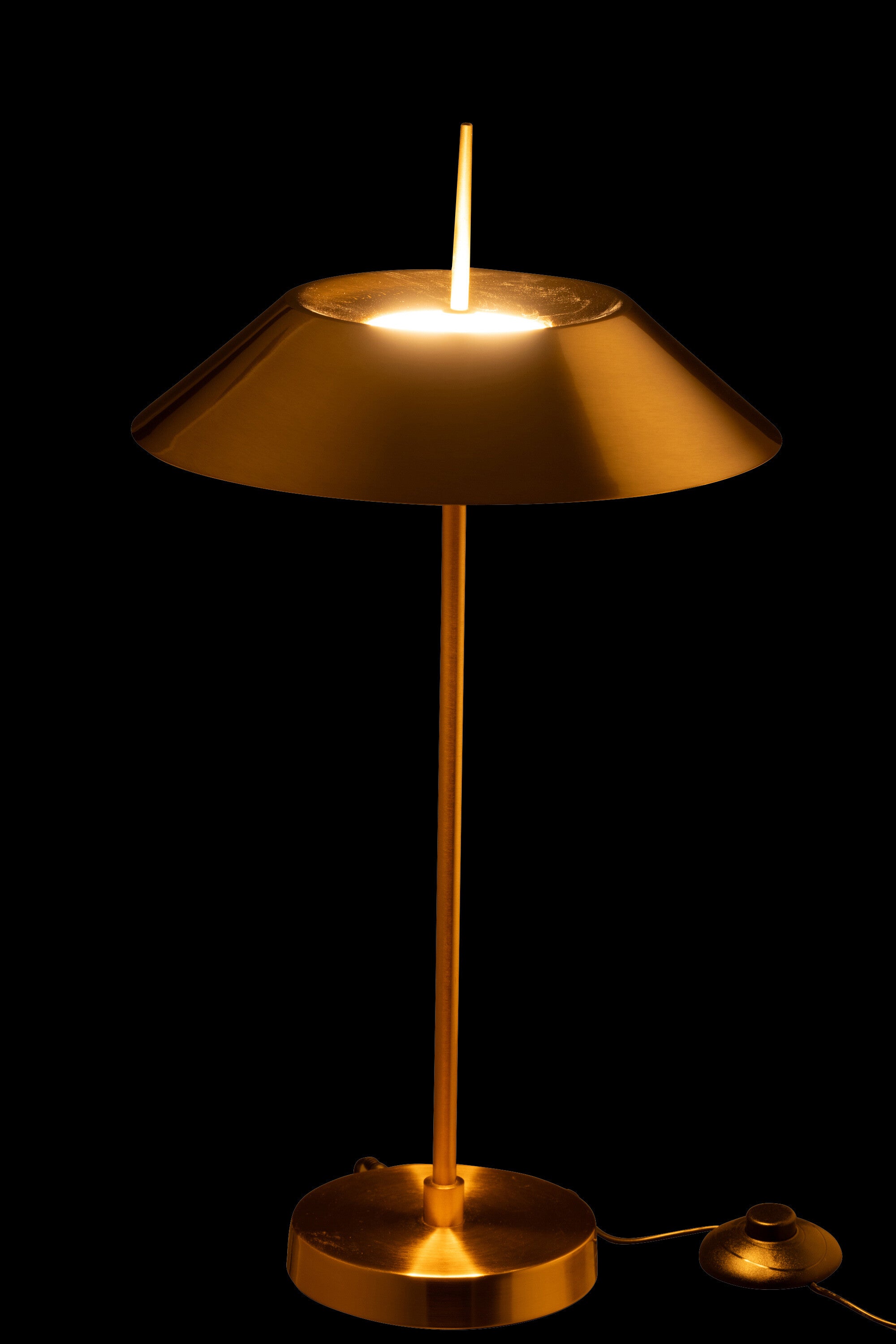 J-Line tafellamp - metaal - goud - LED lichtjes