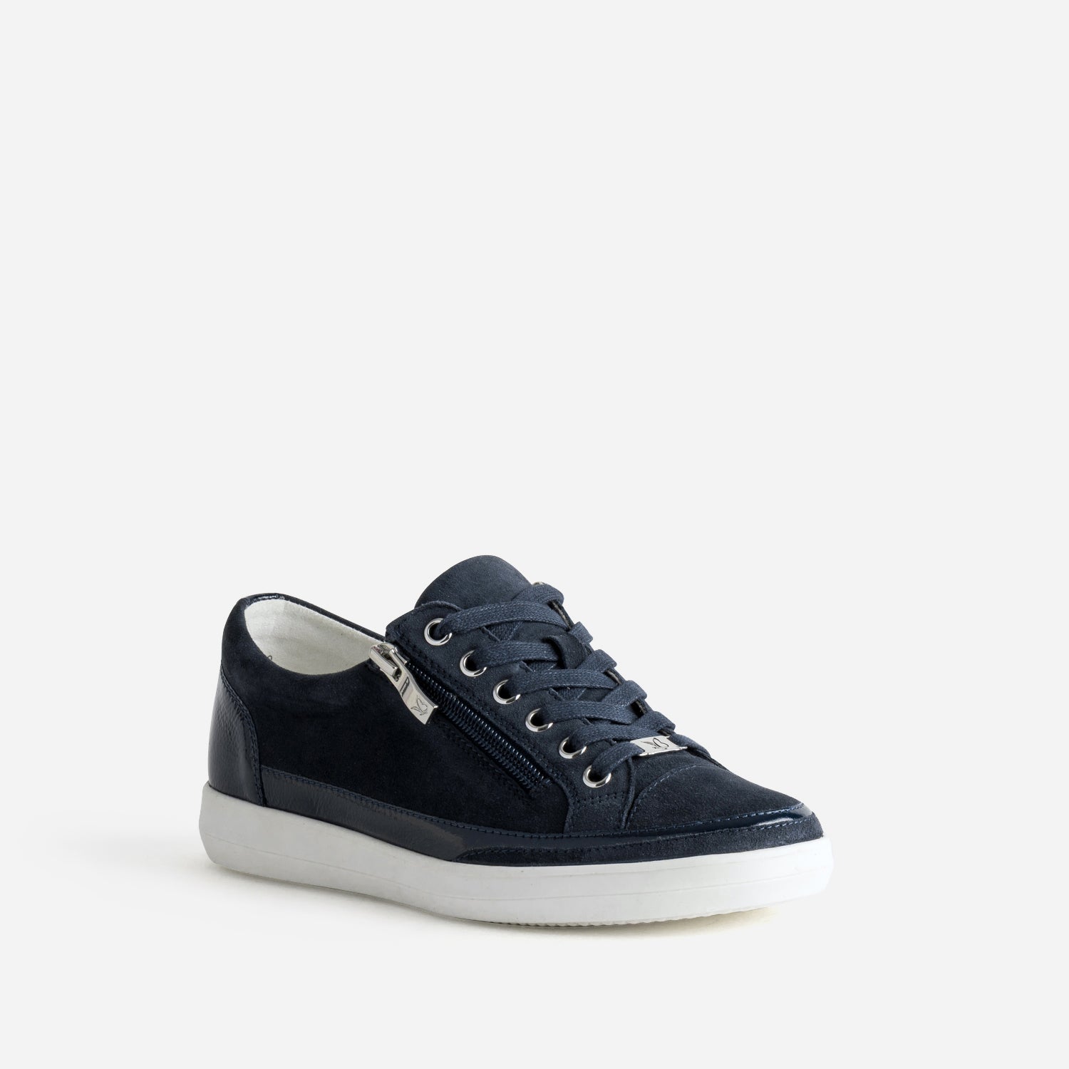 Tennis CAPRICE marine cuir velours