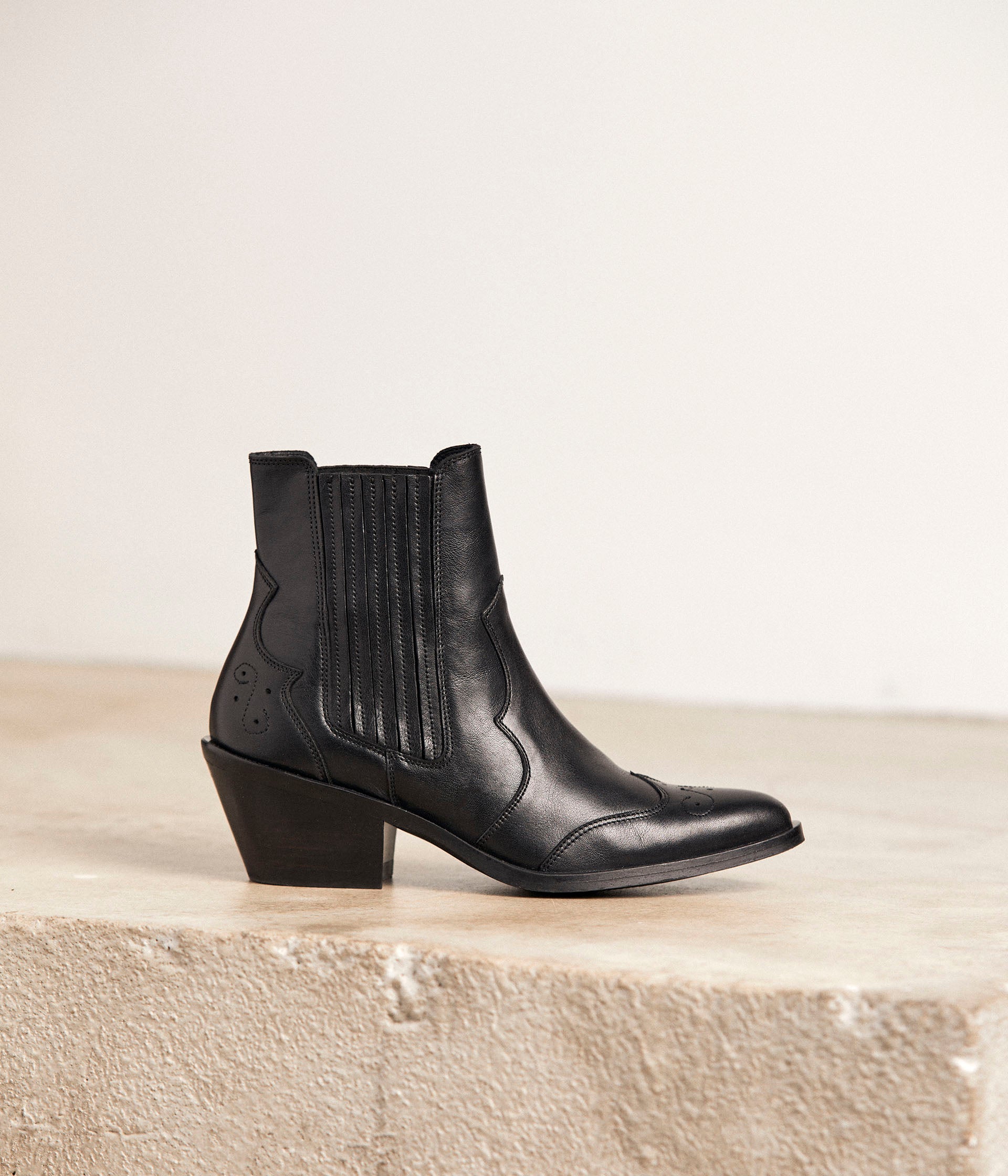 Boots western noires Carrie