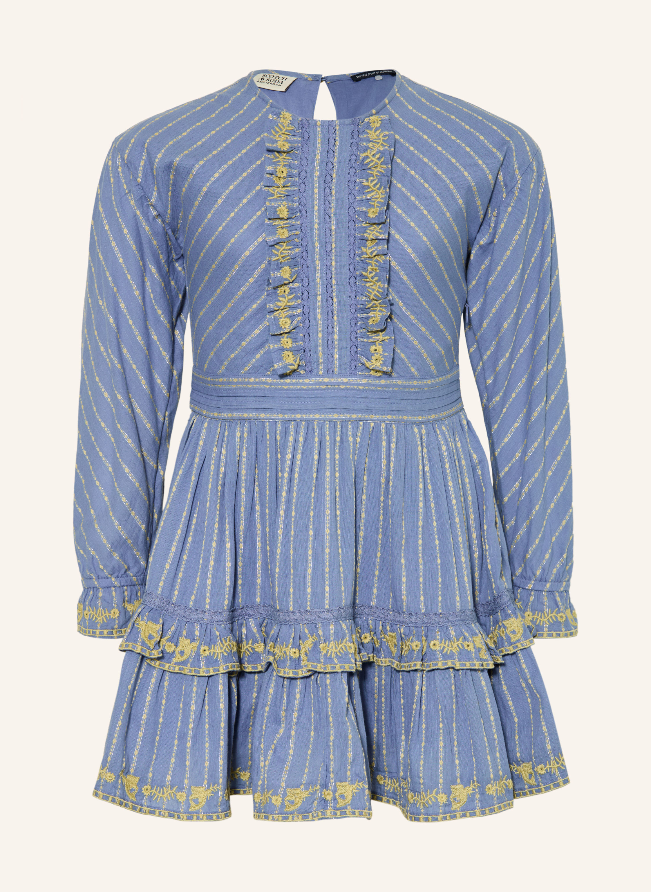 SCOTCH & SODA Kleid mit Rüschen und Glitzergarn