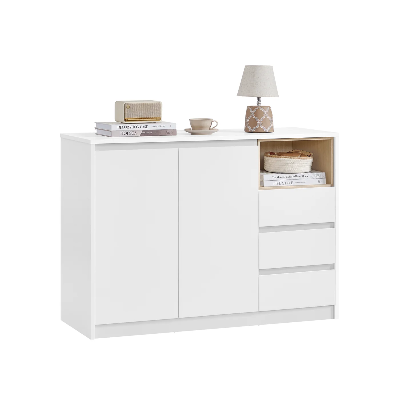 Commode Élégante avec Rangement Polyvalent pour Différentes Pièces