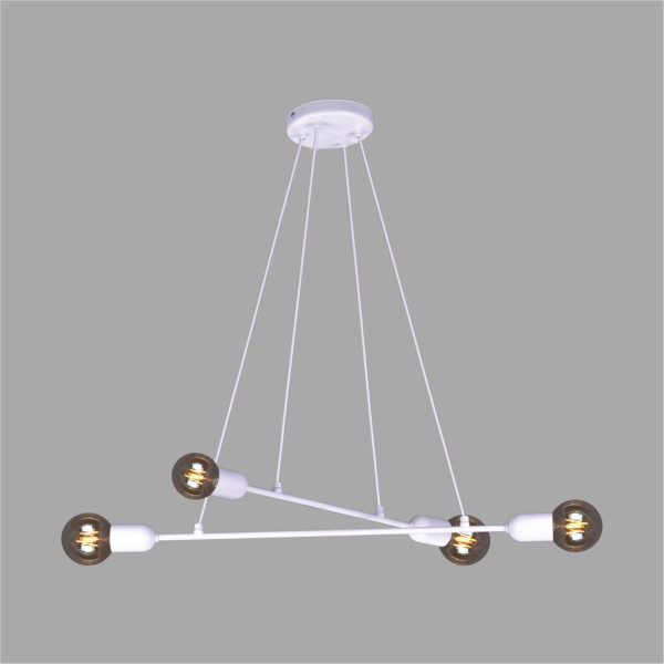 Lampa wisząca biała SITYA 4xE27x60W wym: 70x66x43 cm Kaja