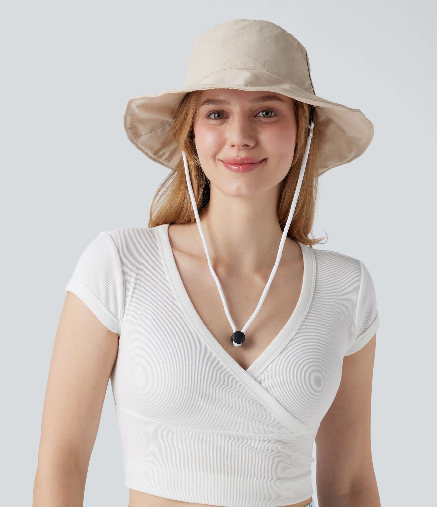 Chapeau de soleil large bord réglable - UPF40