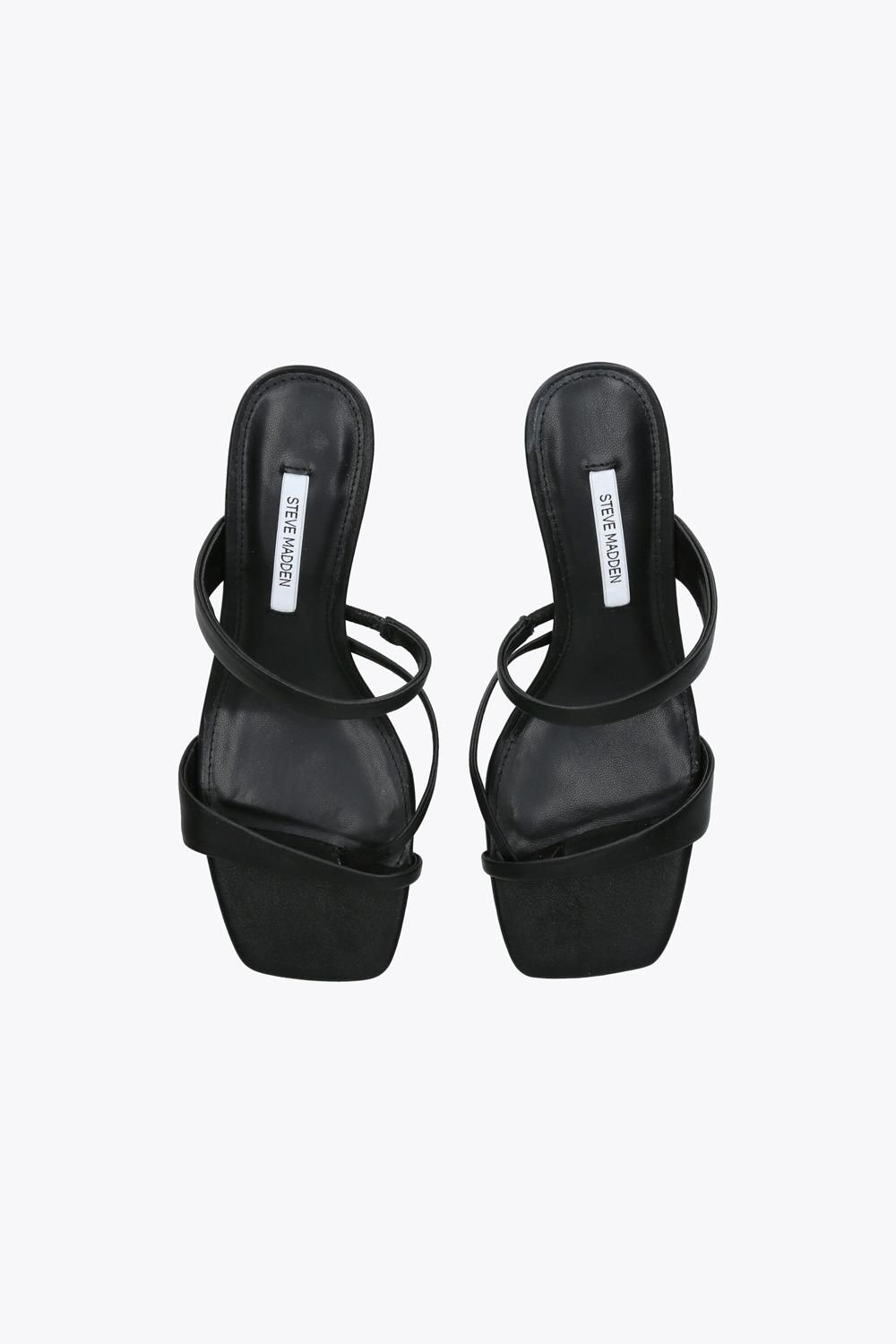 STEVE MADDEN Ajay Black' Leather Heels