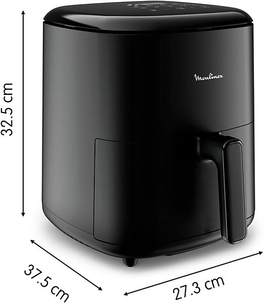 Moulinex Easy Fry Max Friteuse sans huile, Capacité XL 5 L, Jusqu'à 6 personnes, 10 programmes, Ecran tactile digital