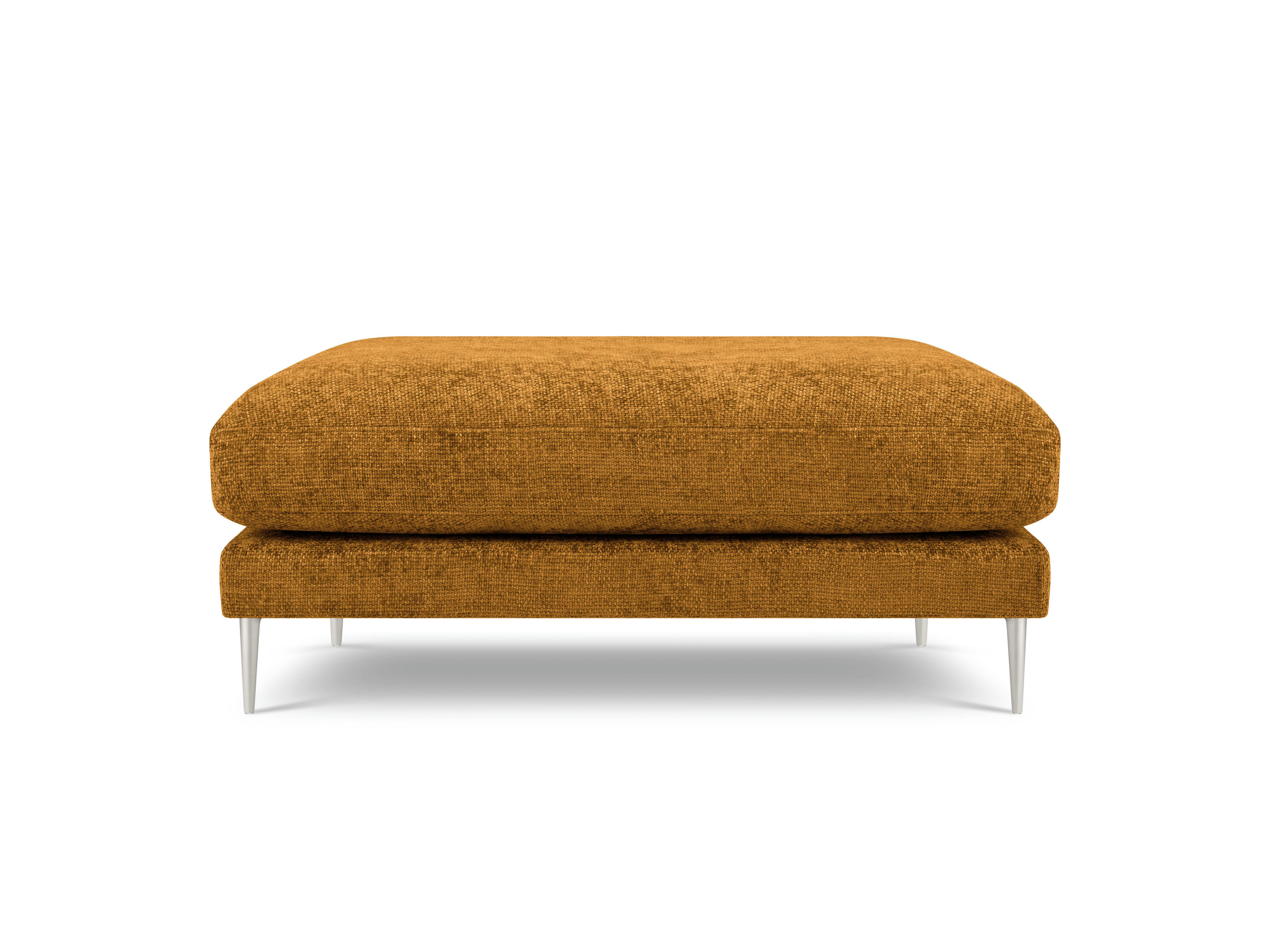 JOG - Pouf en tissu structuré jaune