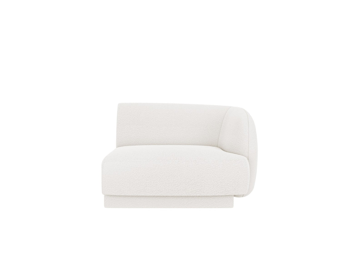 Micadoni rechter module Miley boucle wit - 90x90x70cm
