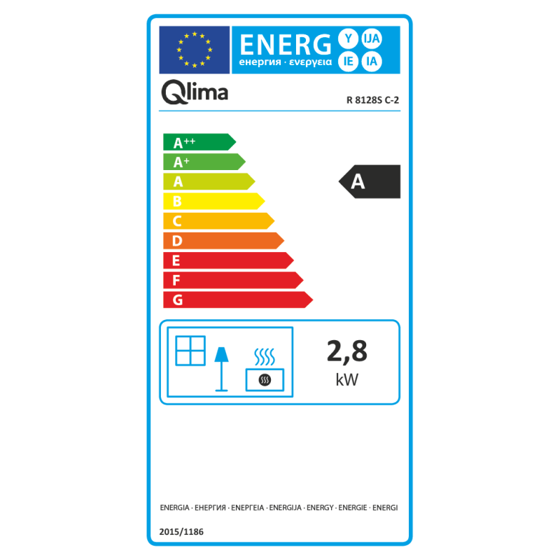 Poêle à pétrole à mèche R8128SC-2 2850 W QLIMA