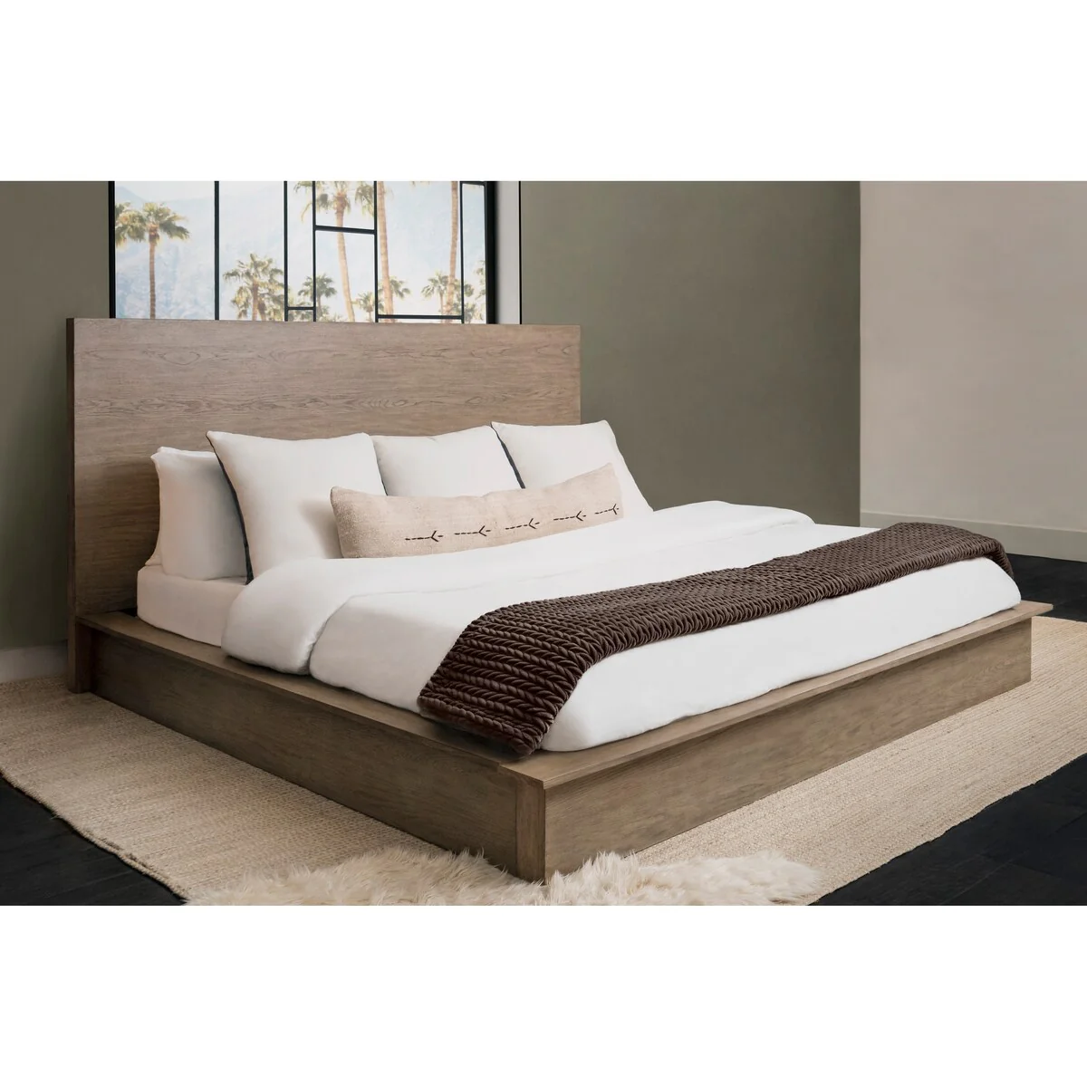 Abbyson Resto 5 Piece Weathered Grey Bedroom Set