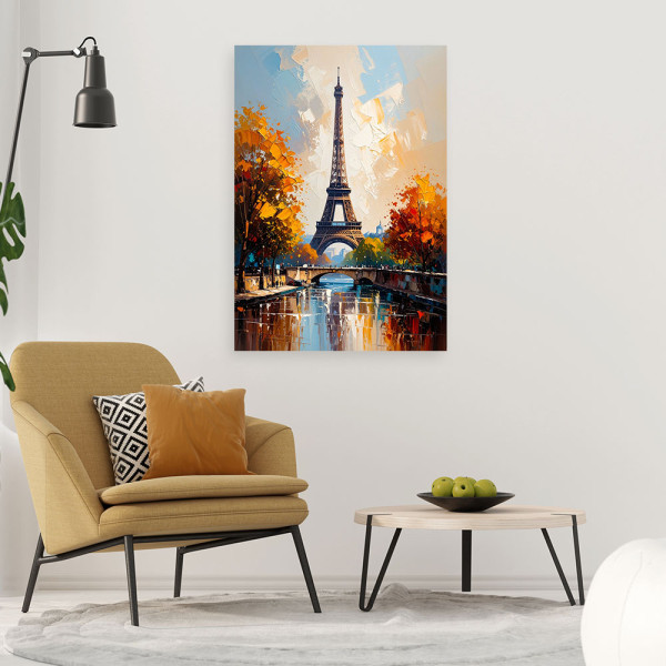 Feeby Obraz do salonu biura, Wieża Eiffla Paryż Jesienny pejzaż 40x60