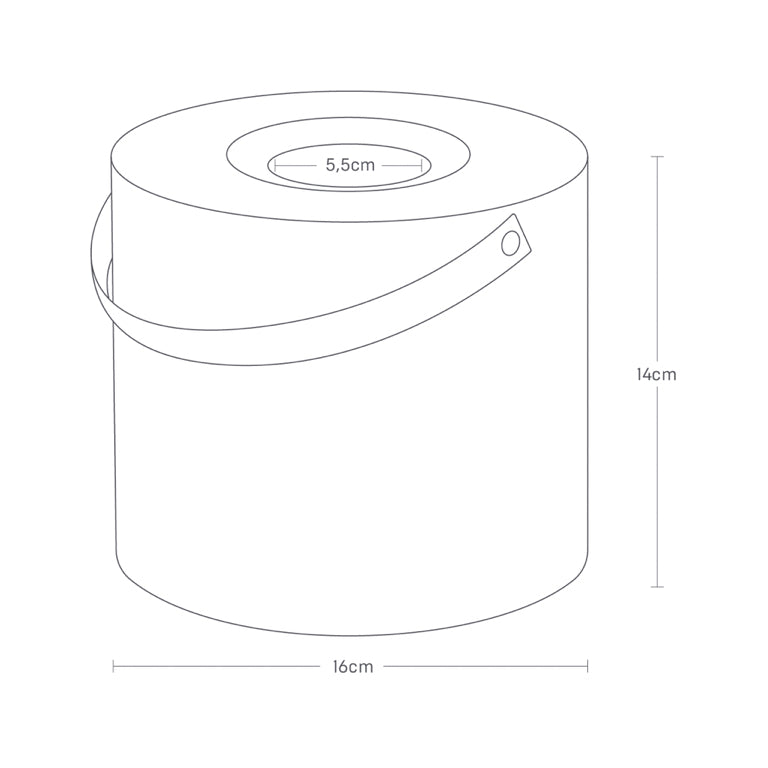 Yamazaki Tissuebox Rond met Handvat - Tower - Wit
