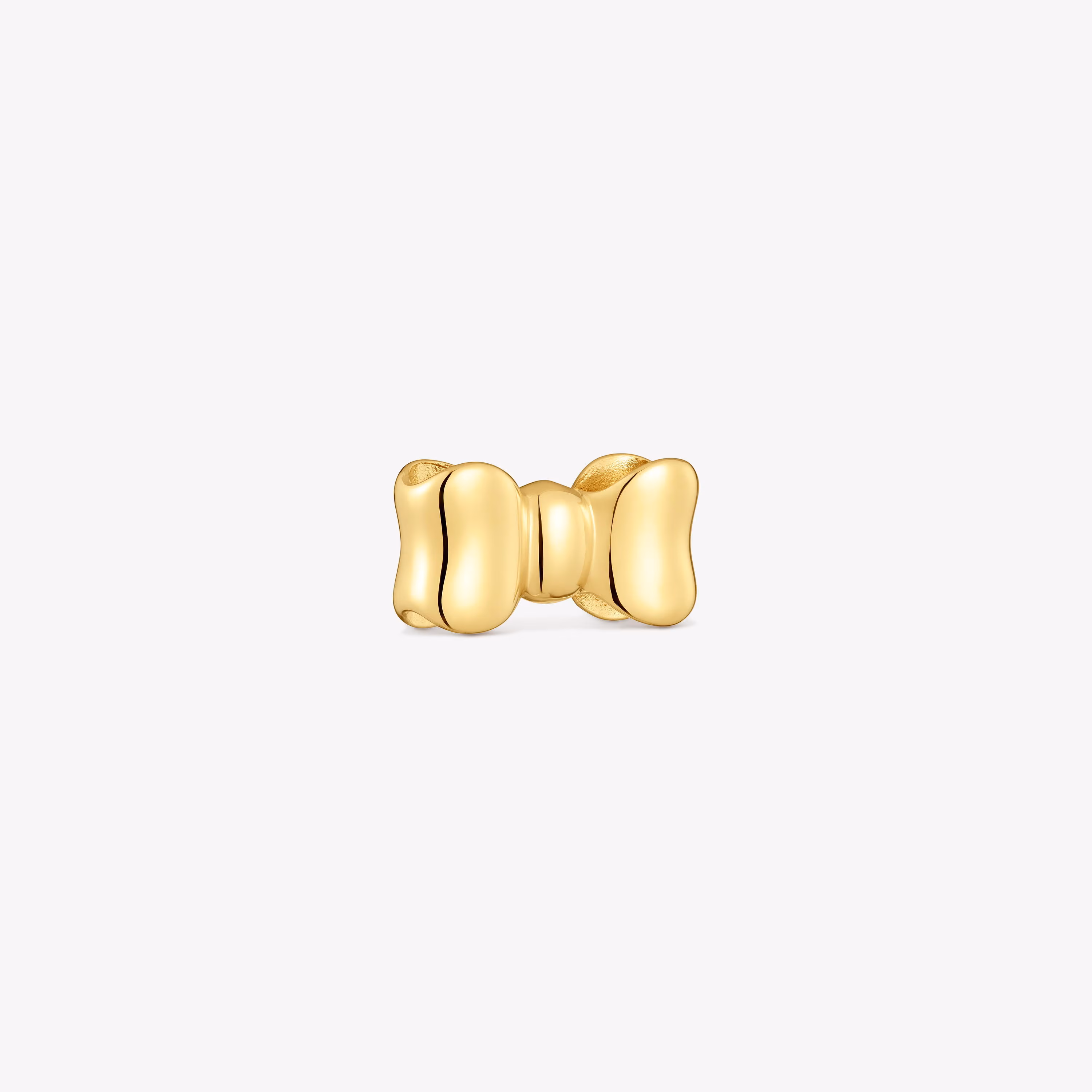 Colgante lazo con baño de oro de 18 kt sobre plata 15 mm TOUS Ribbon