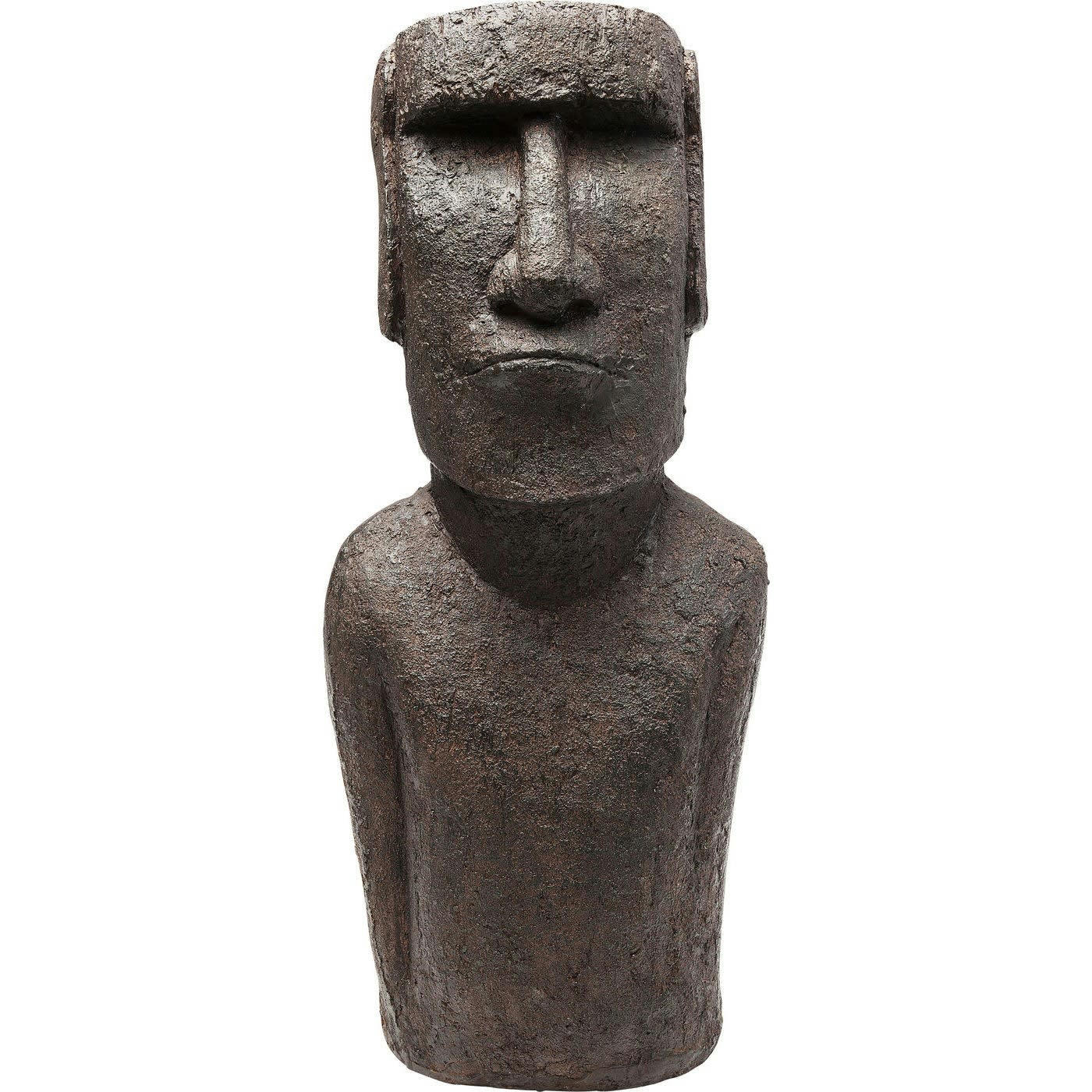 EASTER ISLAND - Statuette île de Paques en polyrésine marron H59