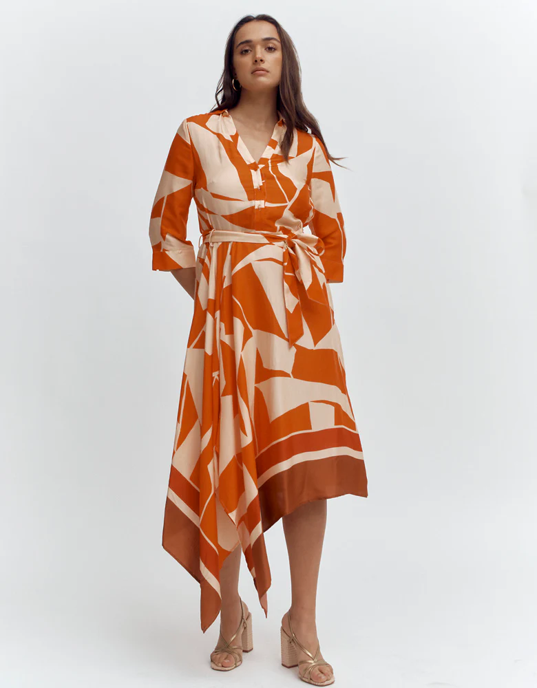 Robe midi asymétrique ROCAILLE/87173/581
