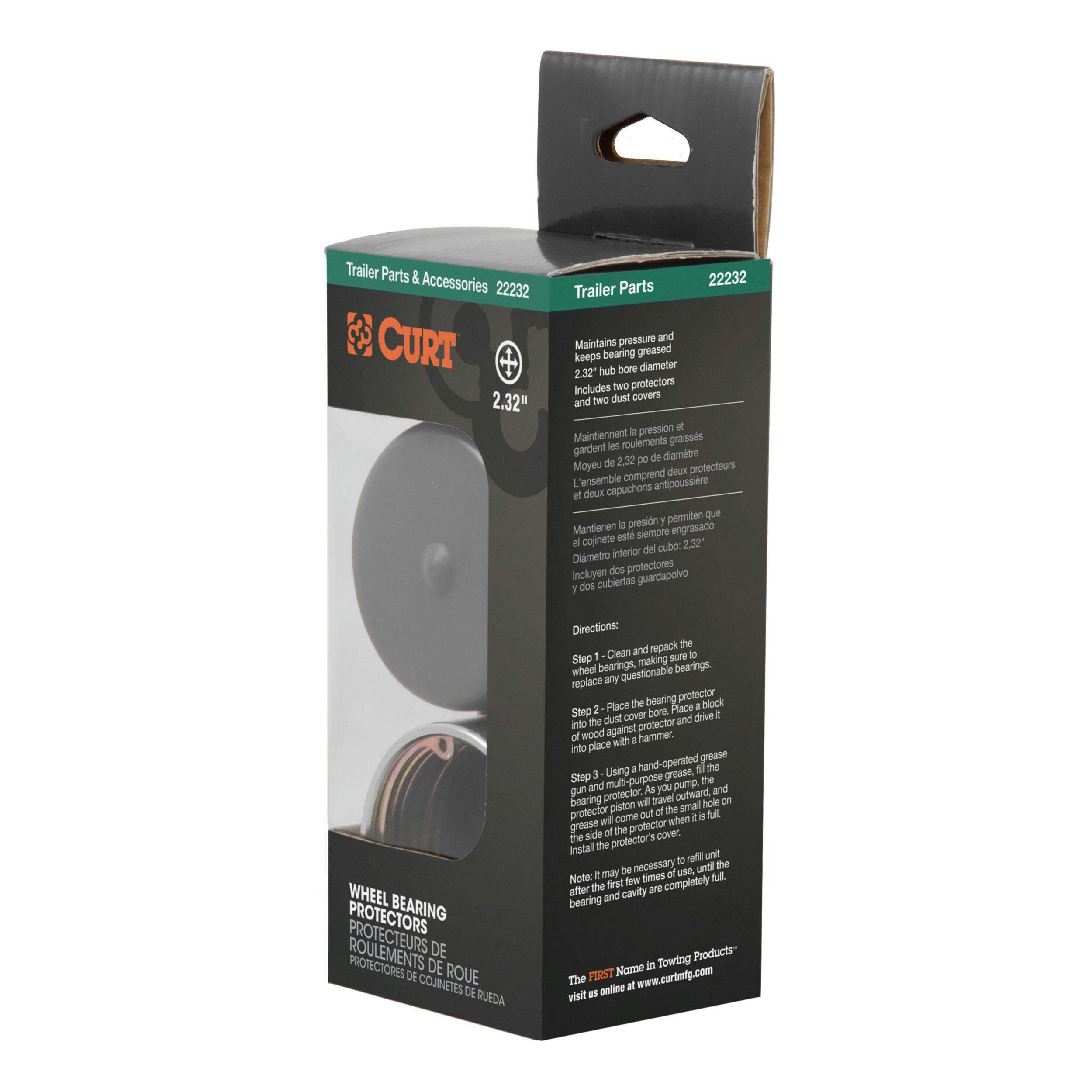 CURT Bearing Protectors & Covers, 2.32-in, 2-pk