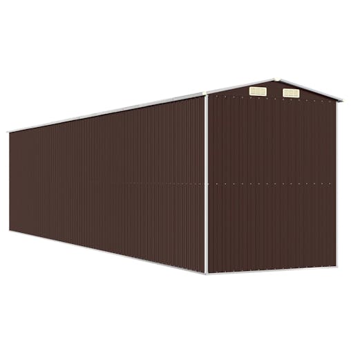 NNEVL Garden Shed Dark Brown 192x855x223 cm Galvanised Steel
