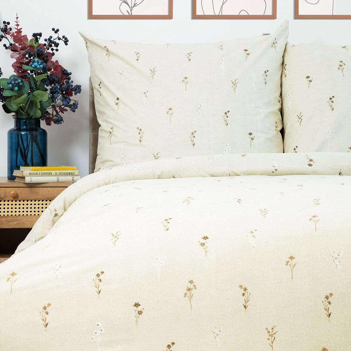 POŚCIEL B2 REM ESSENTIALS bawełniana w kwiatki 160x200