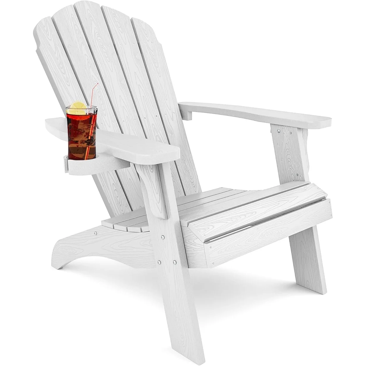 WINSOON HIPS Oversized Adirondack Chair with Cup-Holder