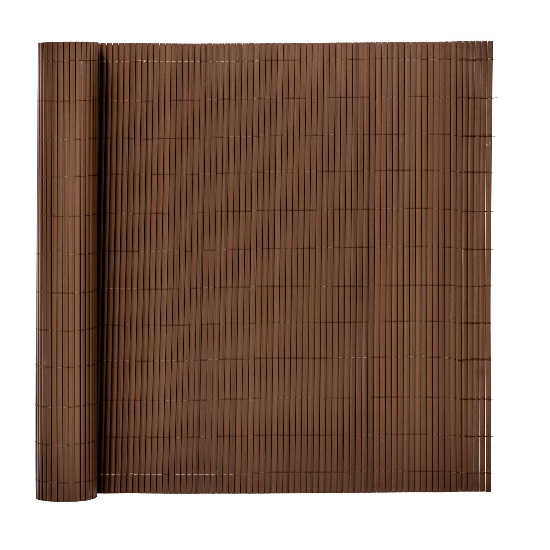 Osłona PVC maskująca 500x100 cm mata na balkon, taras, ogrodzenie, brązowa