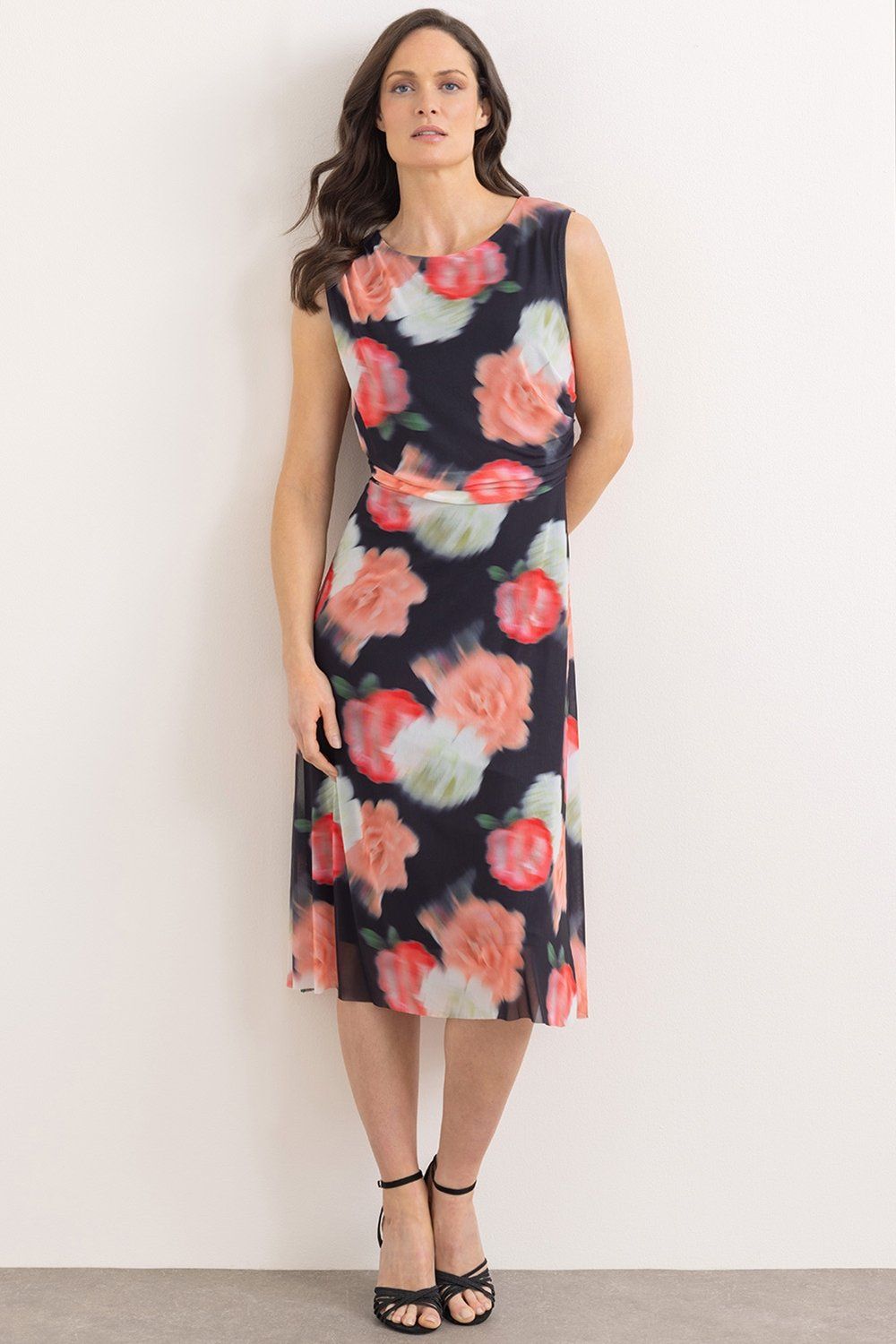 Klass. Floral Print Mesh Dress