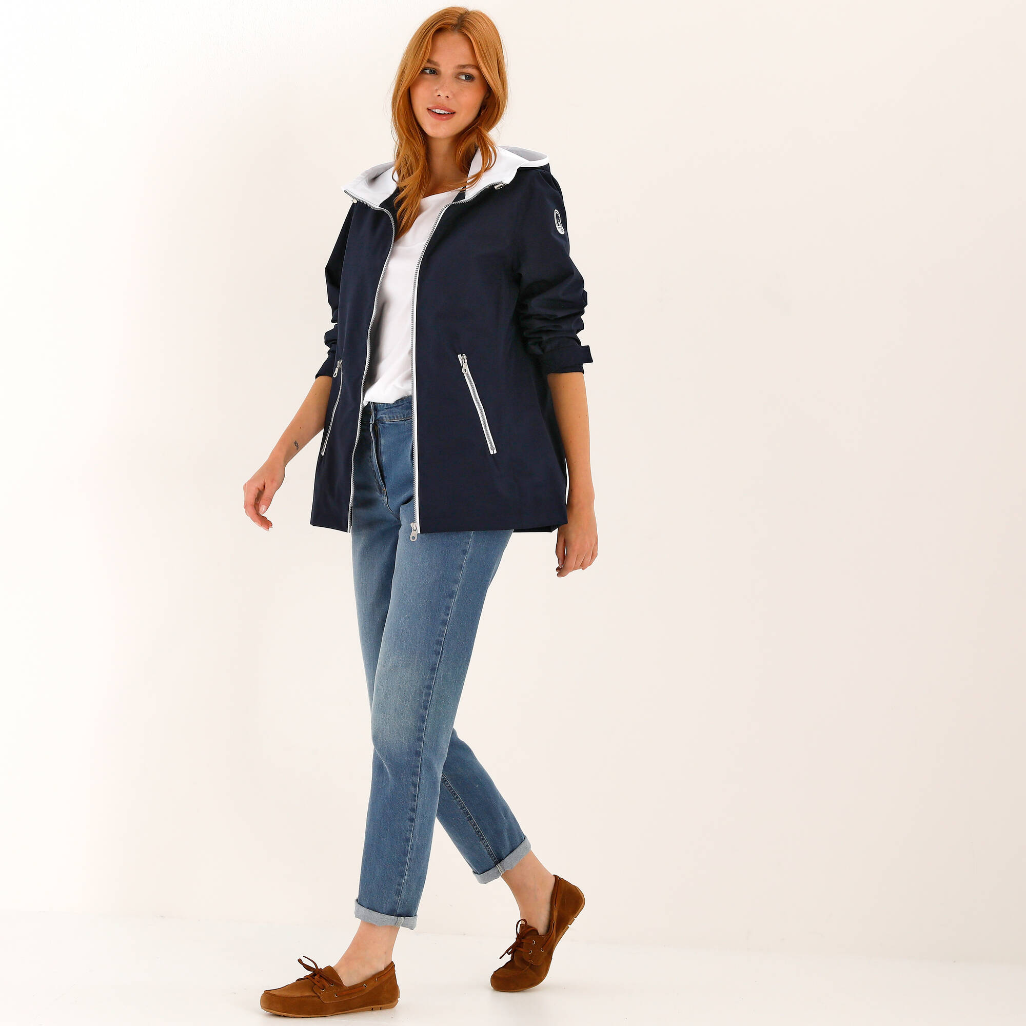 Veste imperméable à capuche