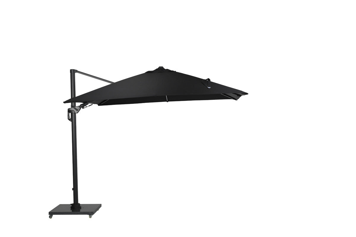 Hawaii Lumen parasol - 300x300 cm - carbon black - zwart