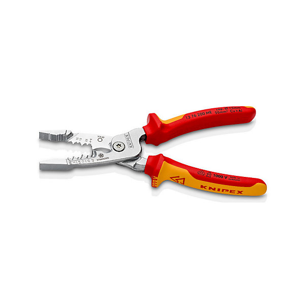 KINPEX 13 76 200 ME - Pince électrique 5 en 1 métrique, coupe, dénudage et torsion
