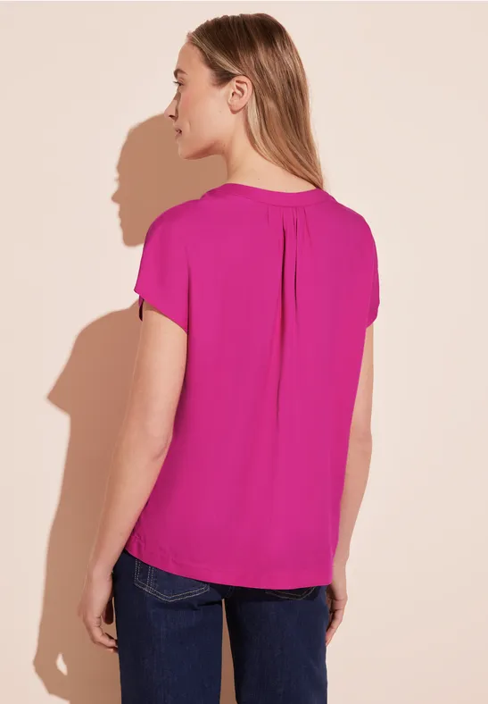 Blusenshirt in Unifarbe