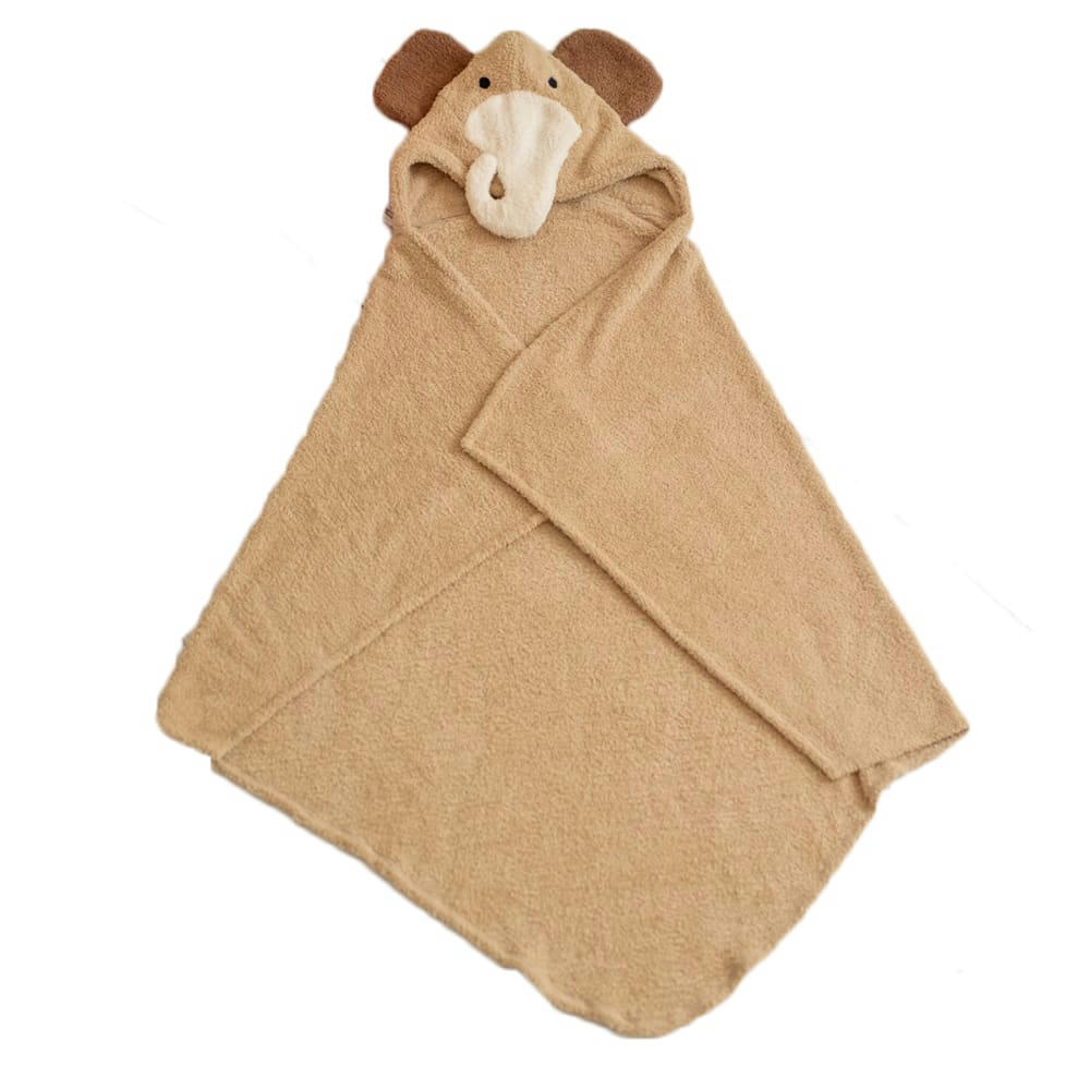 BAÑO - Serviette à capuche éléphant 100% polyester beige