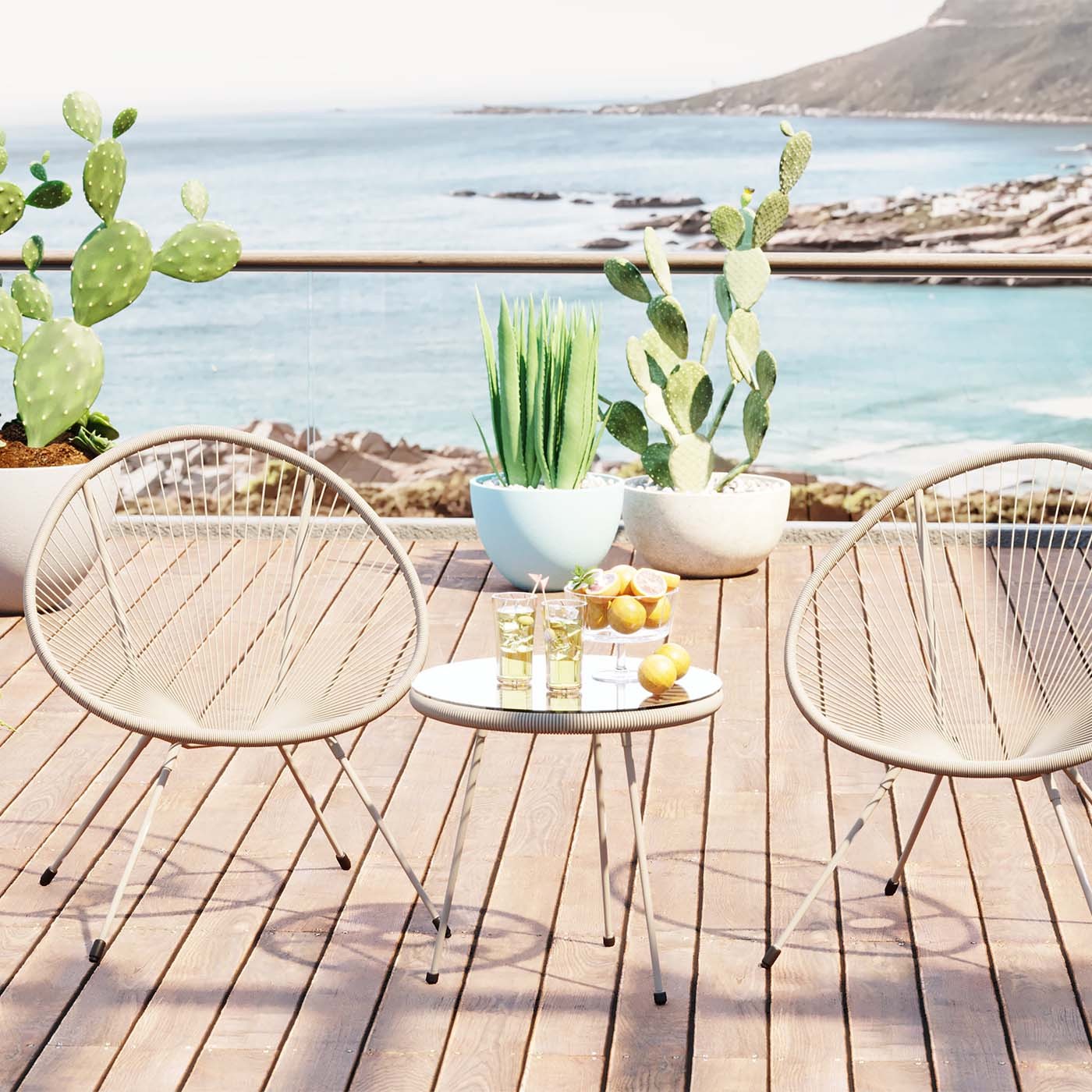 Kare Design Acapulco bijzettafel - beige