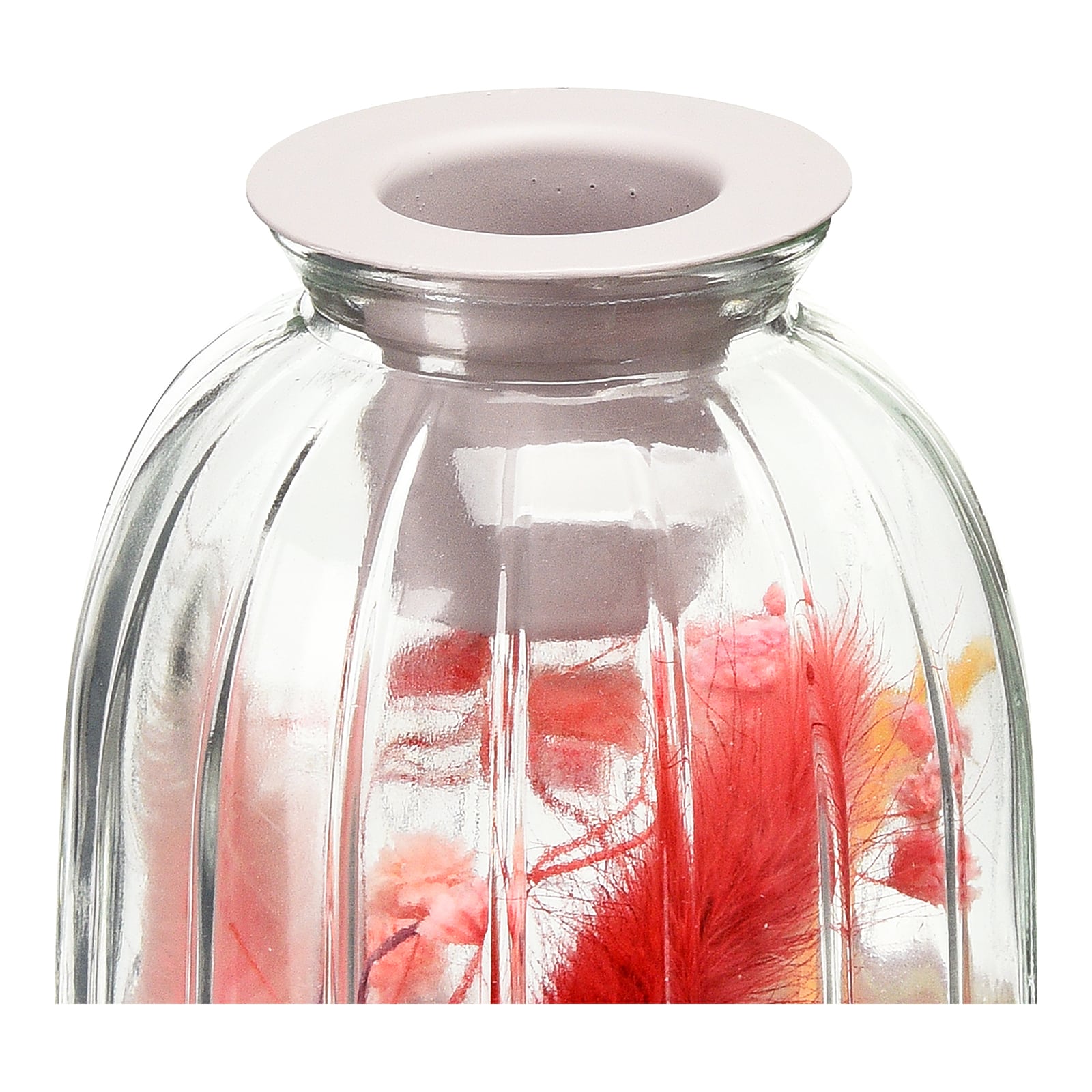 Stabkerzenhalter Blumen Rosa, ⌀ 7 cm, H 120 mm