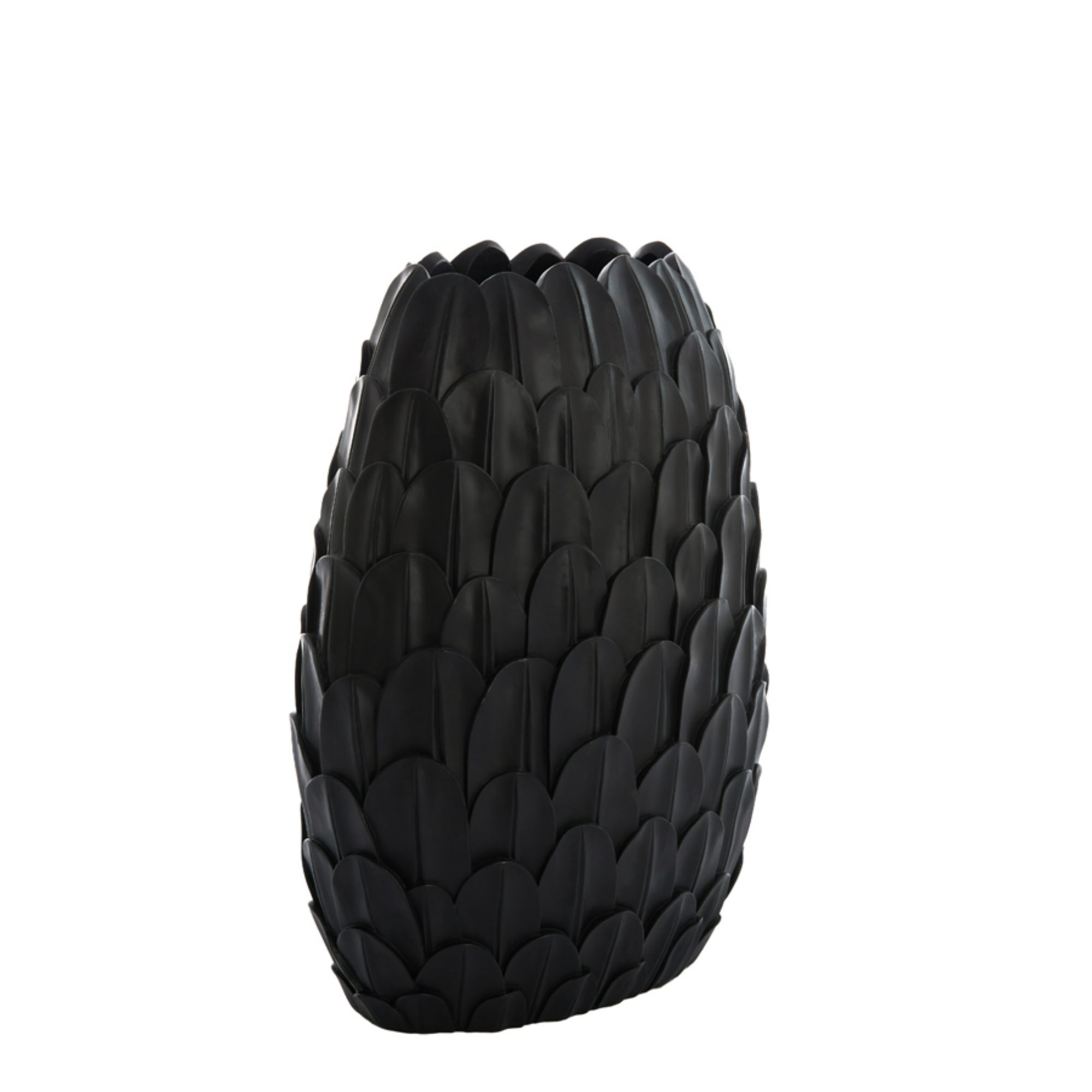 Light & Living vaas Feder - zwart - 37x23x50cm