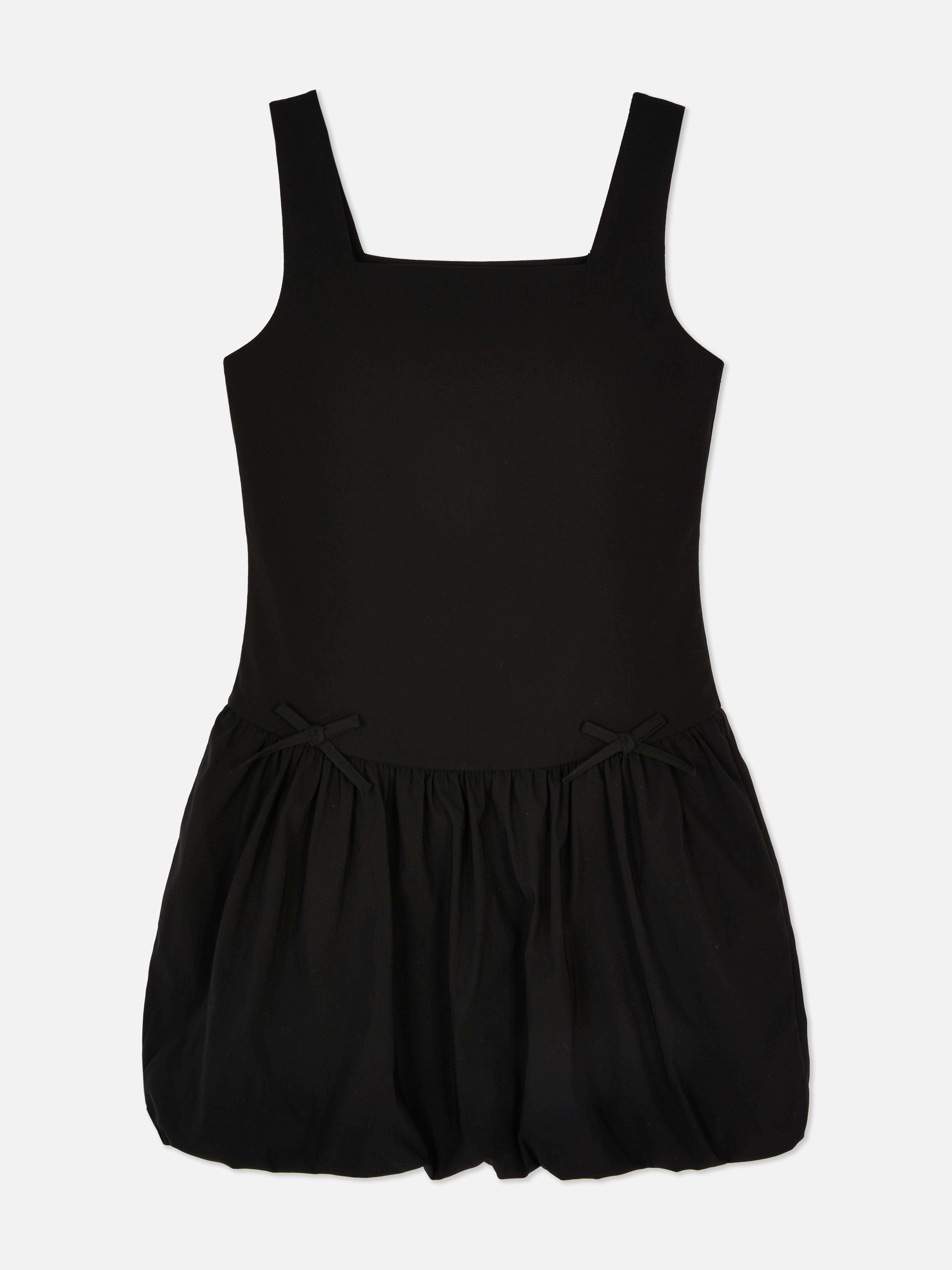 7-15yrs | Bow Square Neck Dress