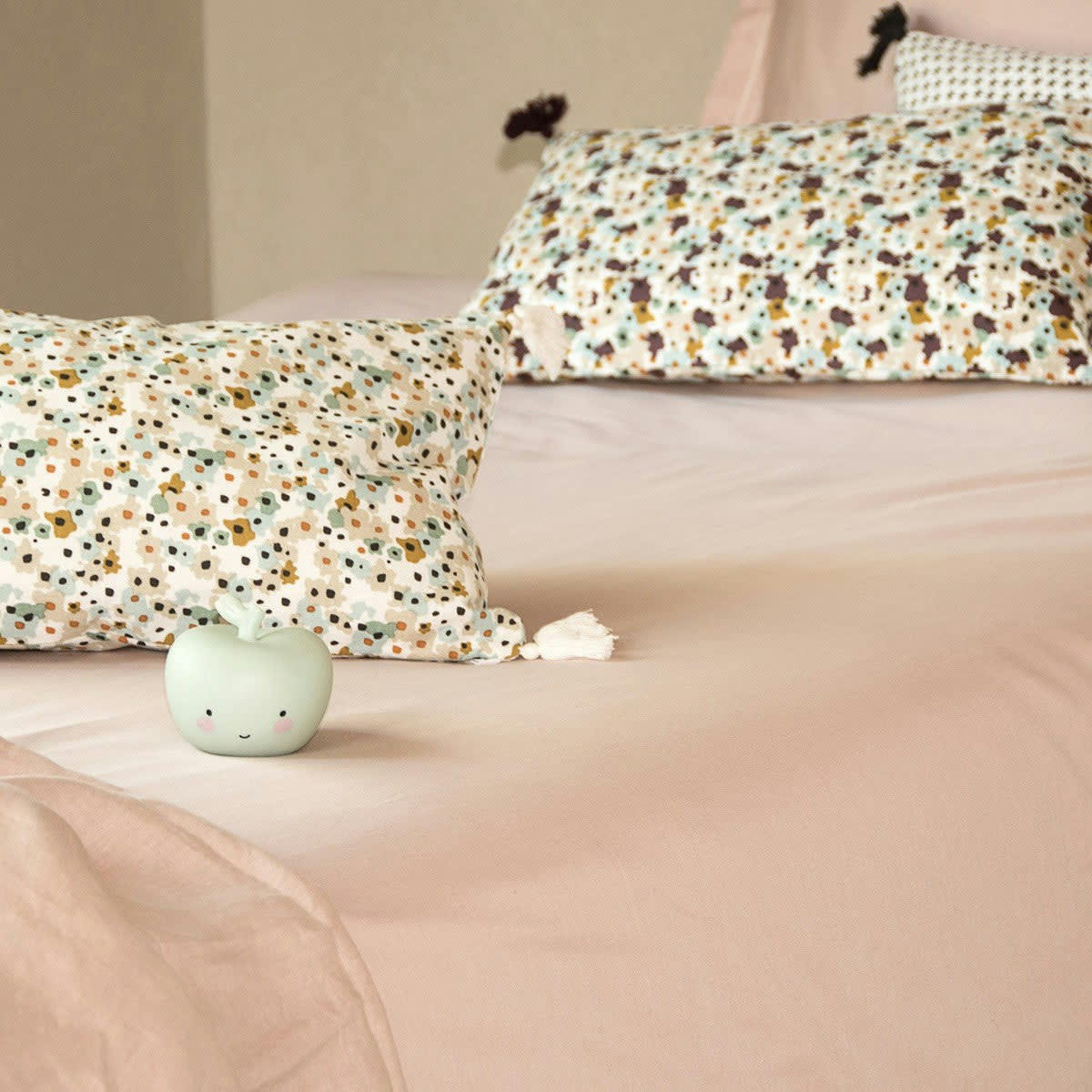 LIBERTY - Housse de coussin coton  50x30 prune