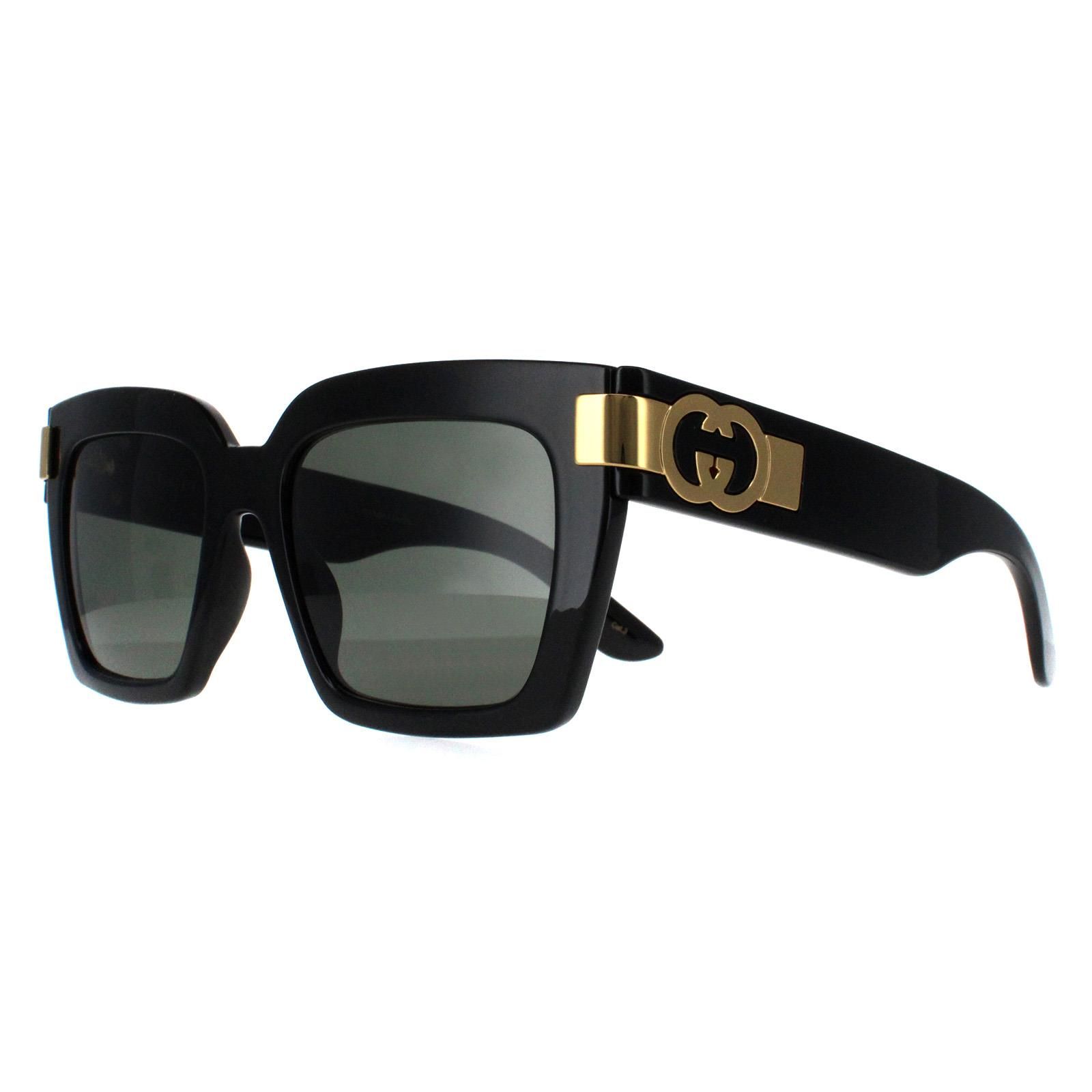 Gucci Square Black with Gold Grey GG1689S