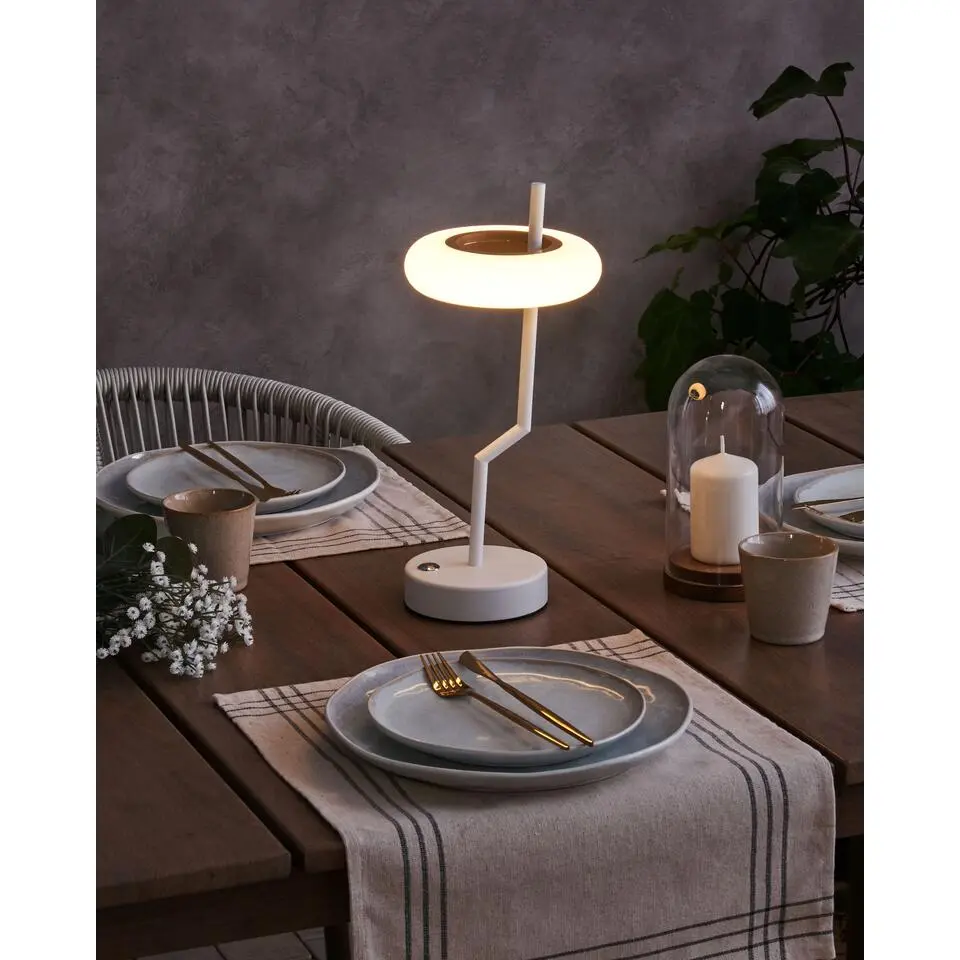 ALVIELA - Tafellamp - Wit - Aluminium/IJzer