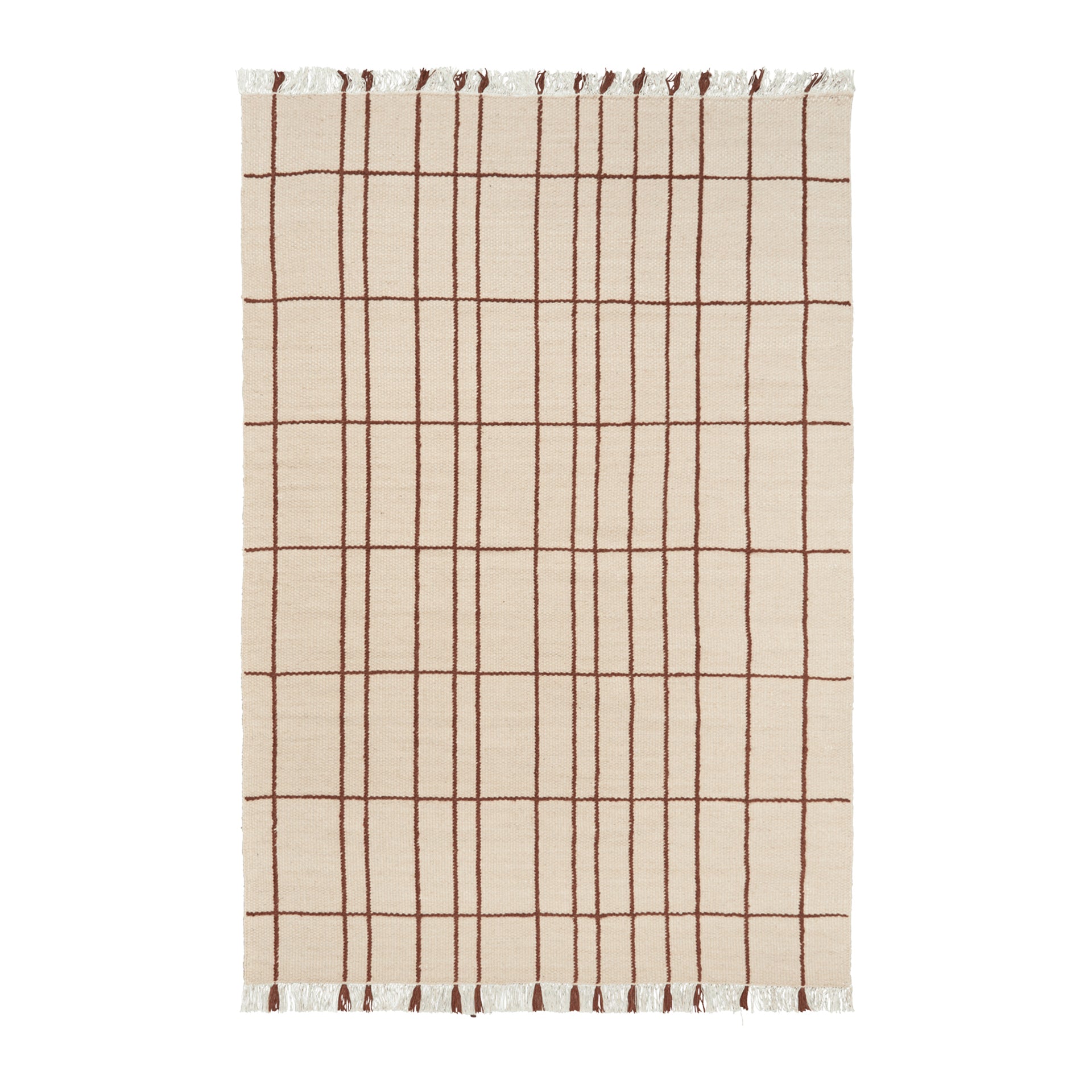 Ferm Living Sen Vloerkleed 170 x 240 cm - Parchment / Chestnut