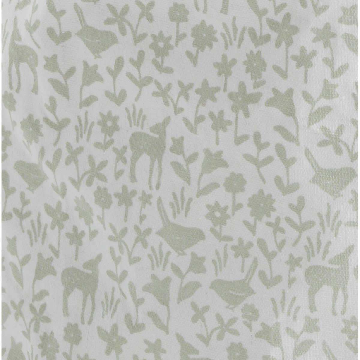 PROMENONS NOUS - Panier de rangement 31x39x31cm en coton blanc