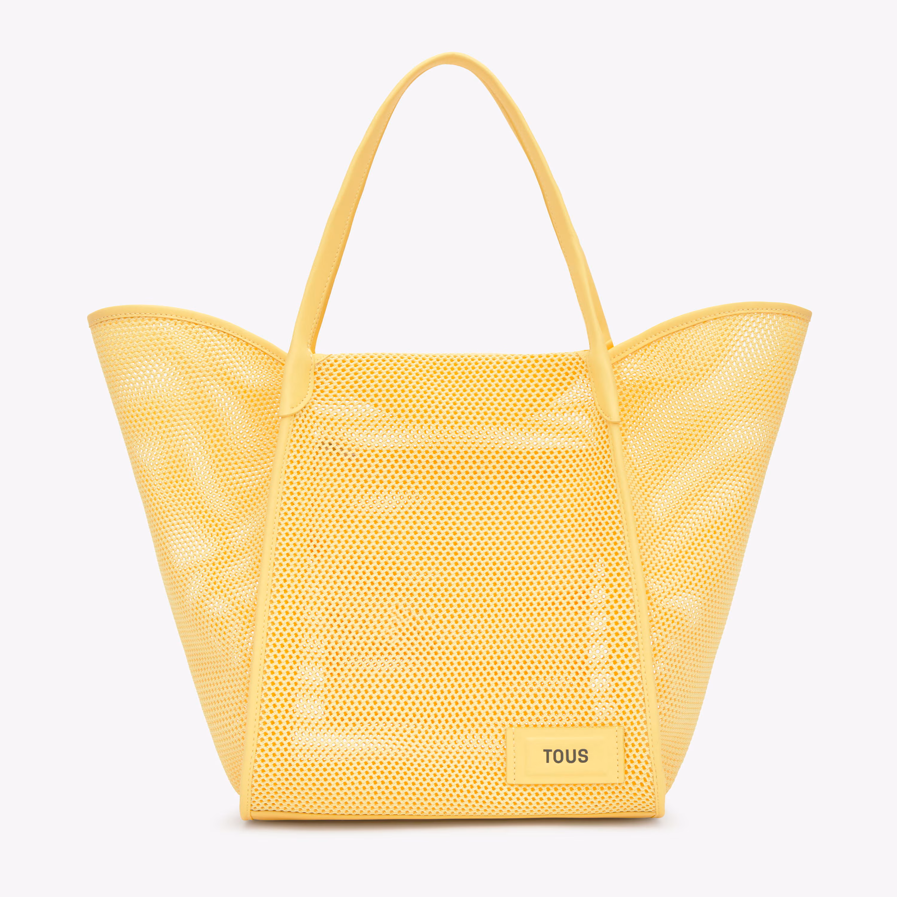 Capazo grande amarillo TOUS Tulip Mesh