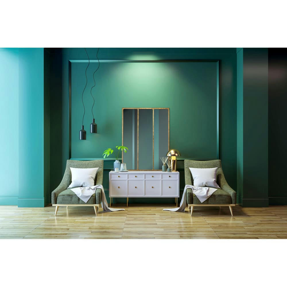 LÉON - Miroir verrière style industriel 90x120 or