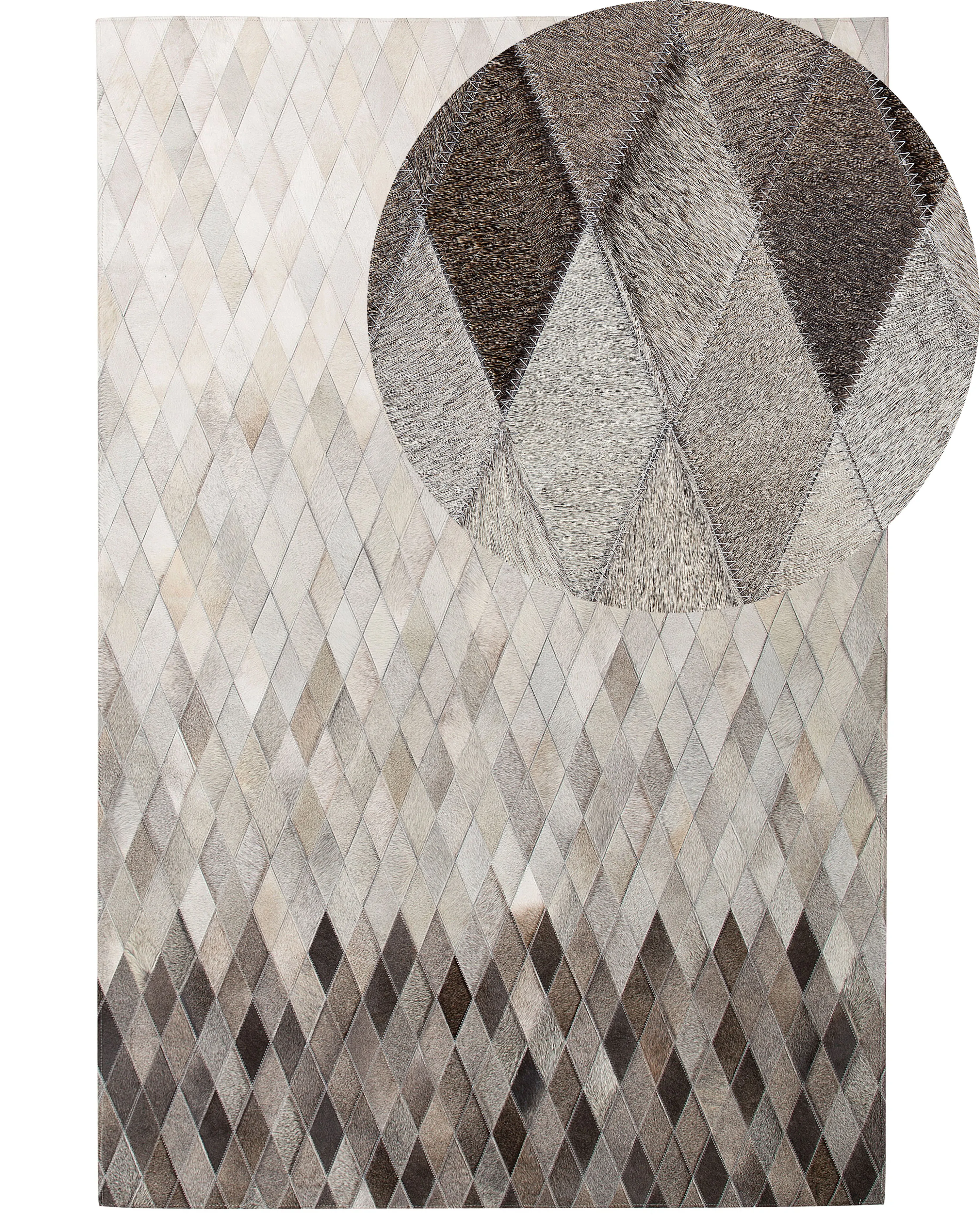 Rug MALDAN Beige 140 x 200 cm Leather