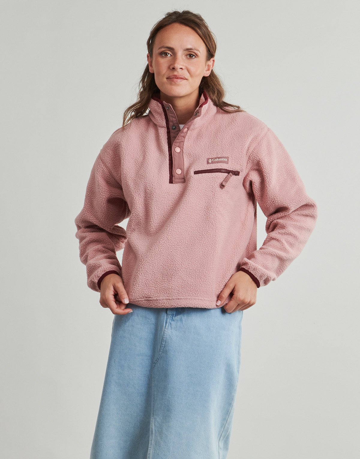 Columbia - HELVETIA II CROPPED HALF SNAP FLEECE - Pink