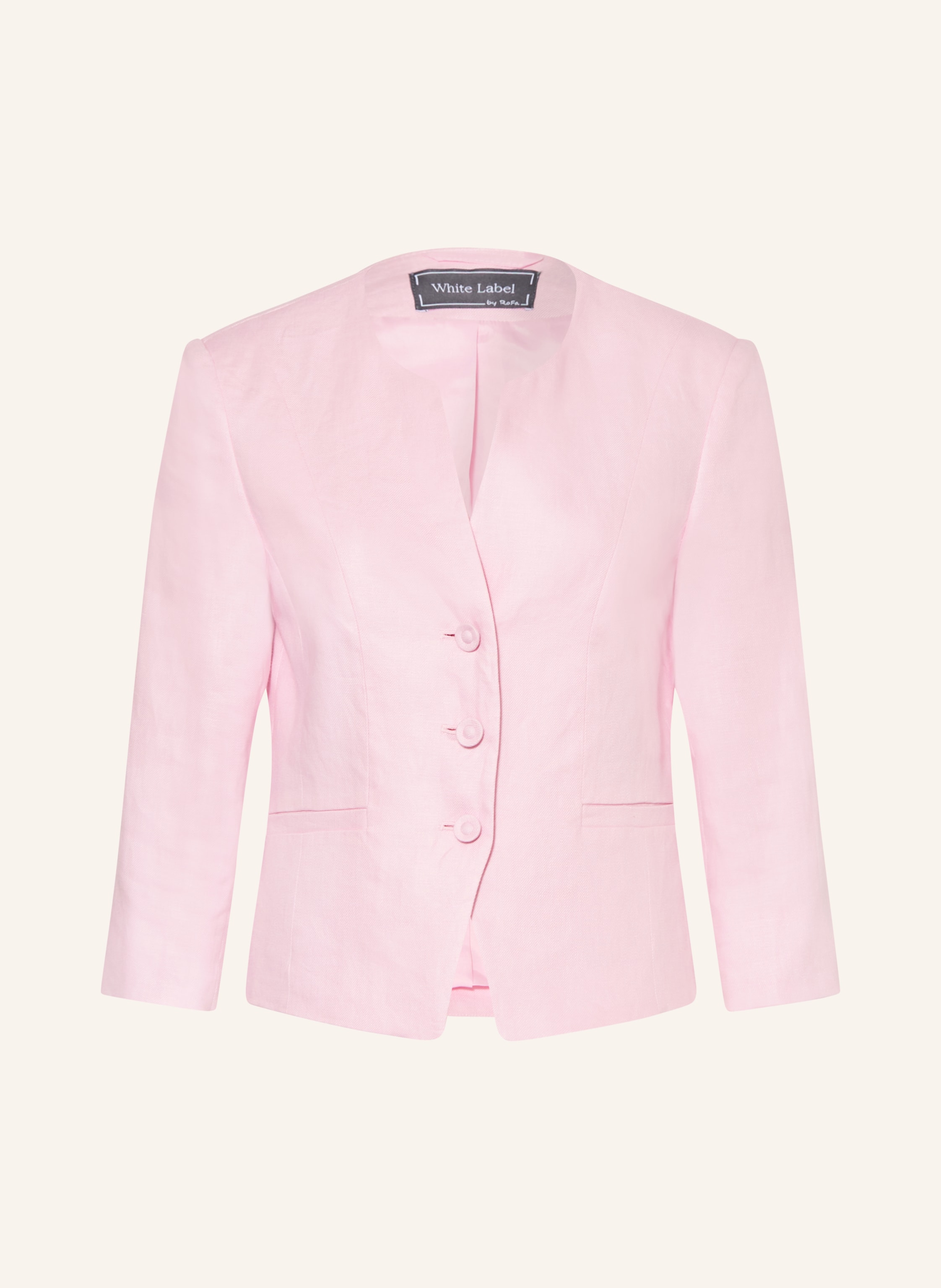 White Label Leinenblazer mit 3/4-Arm