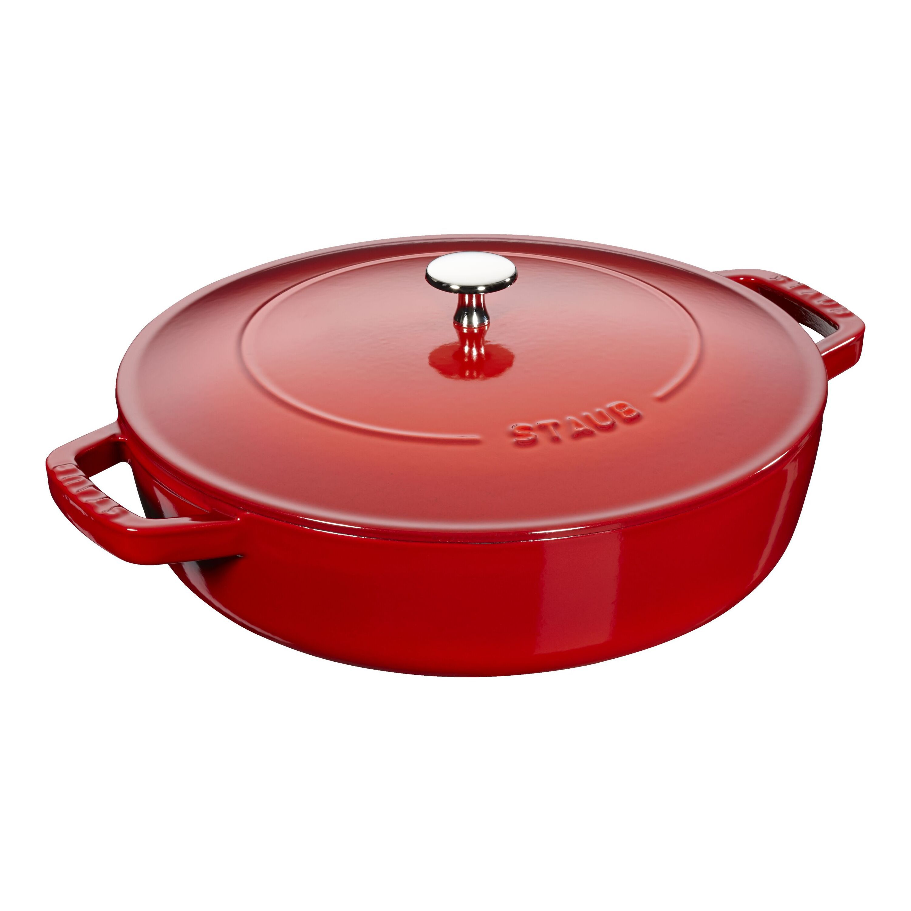 24 cm round Cast iron Saute pan Chistera cherry
