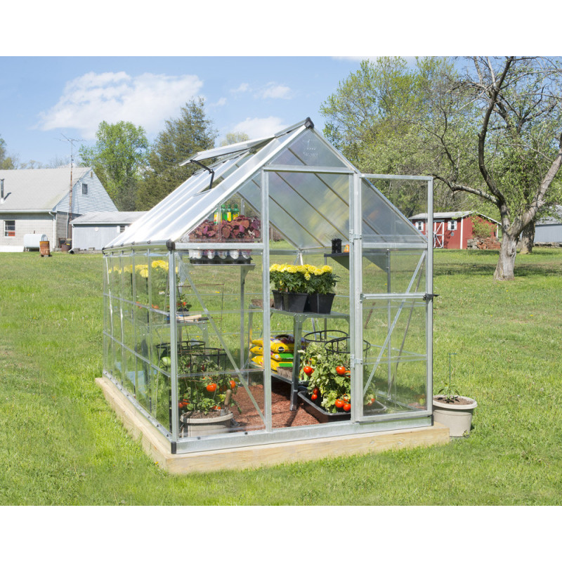 Serre en polycarbonate Hybrid argentée 5,4 m² CANOPIA