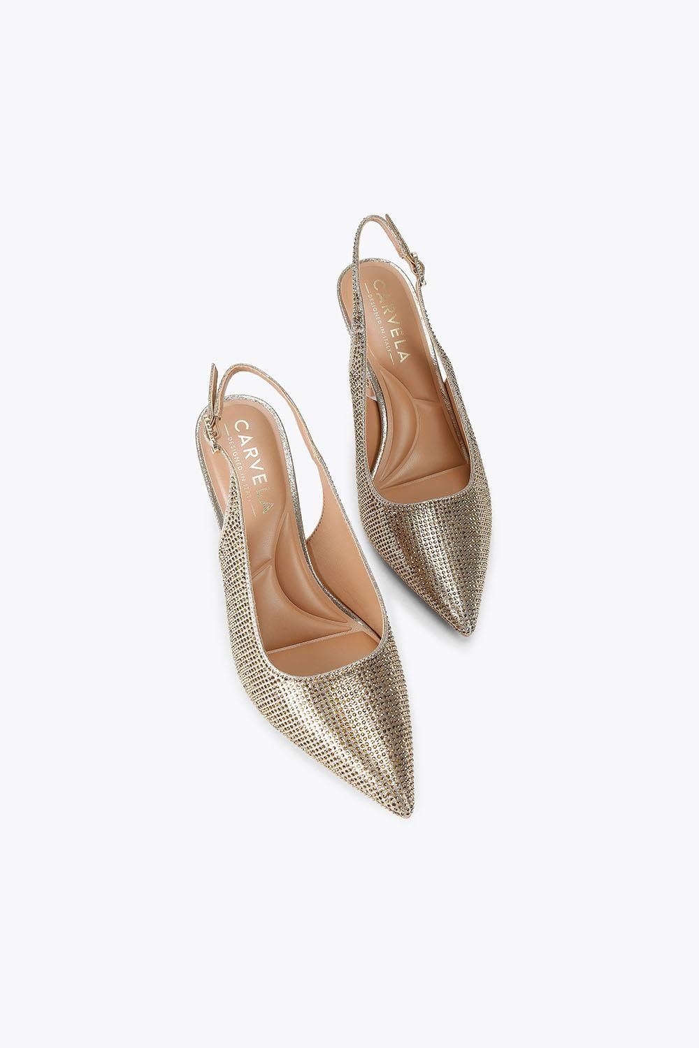 Carvela Corletta Sling Jewel' Fabric Heels