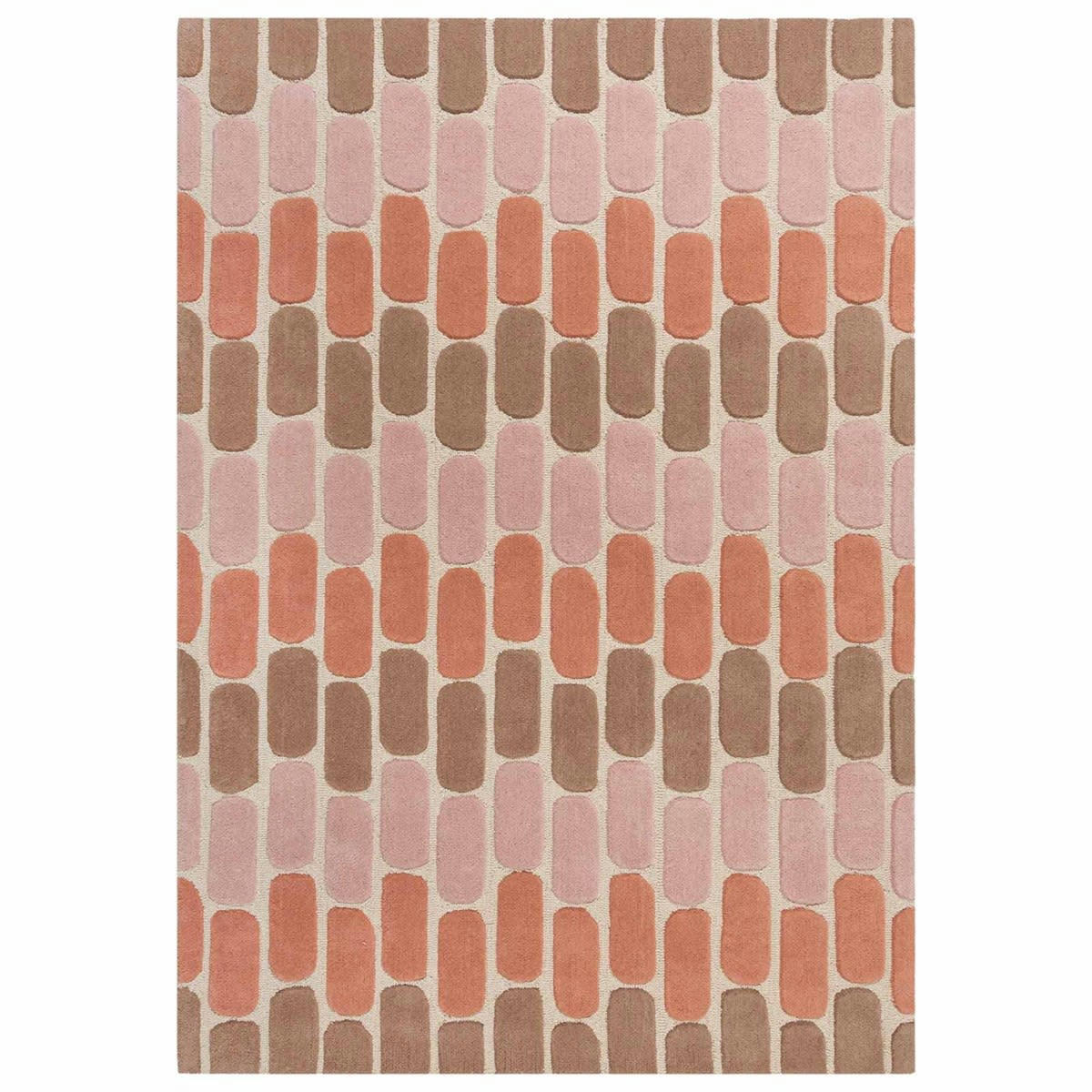 RELIC - Tapis de salon en laine rose 160x230 cm