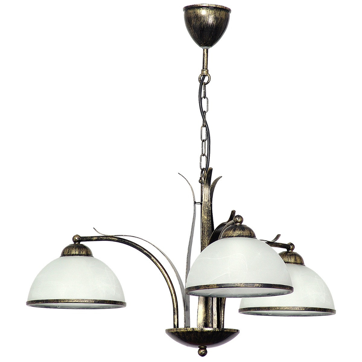 Żyrandol złota patyna Korfu 3xE27x15W wym:67x68x68 Luminex