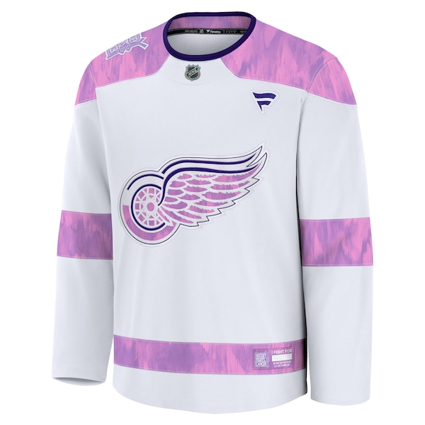Detroit Red Wings  Hockey Fights Cancer Practice Jersey - White